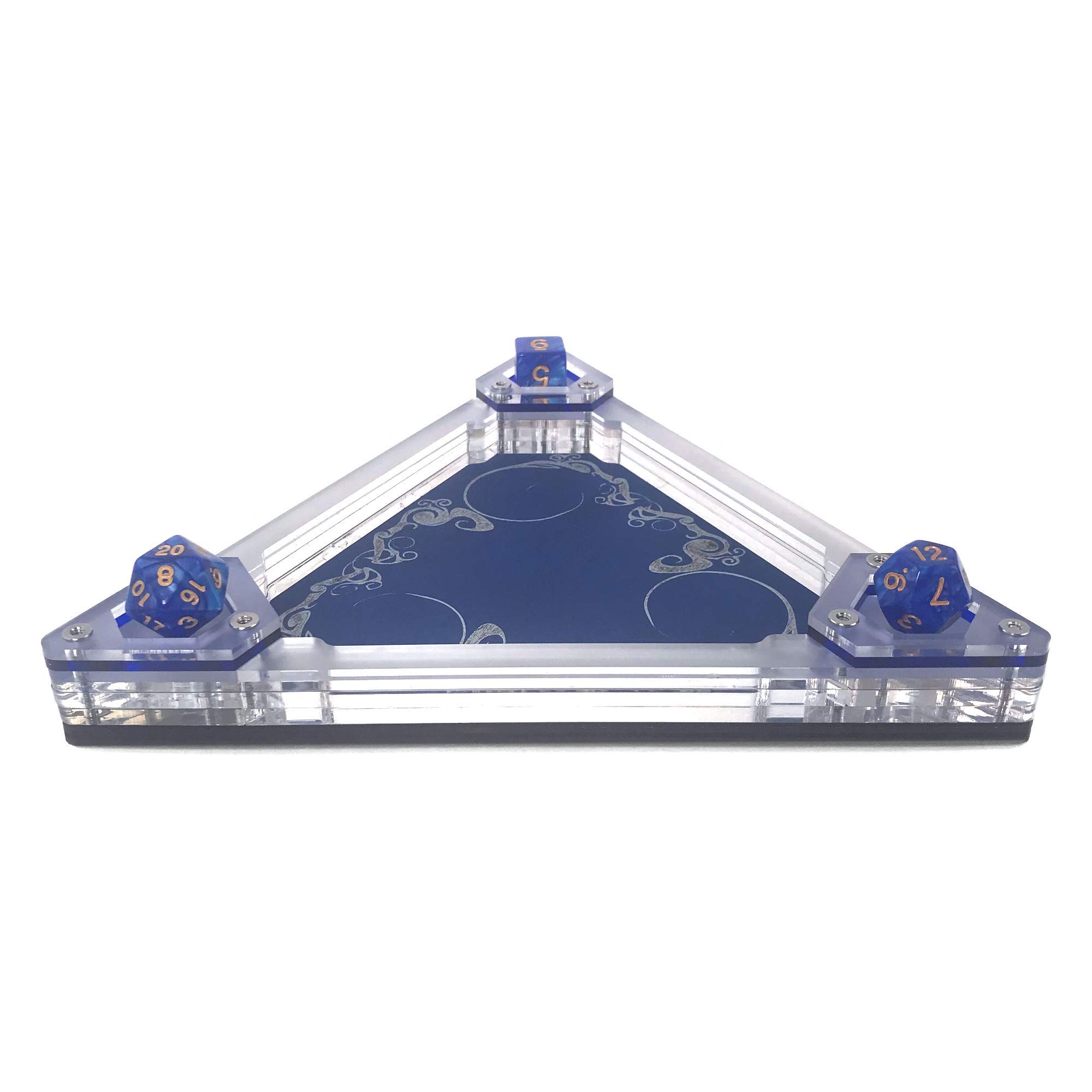 Premium Triangle Dice Tray for Tabletop RPG Games - Multiple Colors & Custom Designs (Mystic Series) - Perfect for Dungeons & Dragons, Magic: The Gathering & Board Game Nights