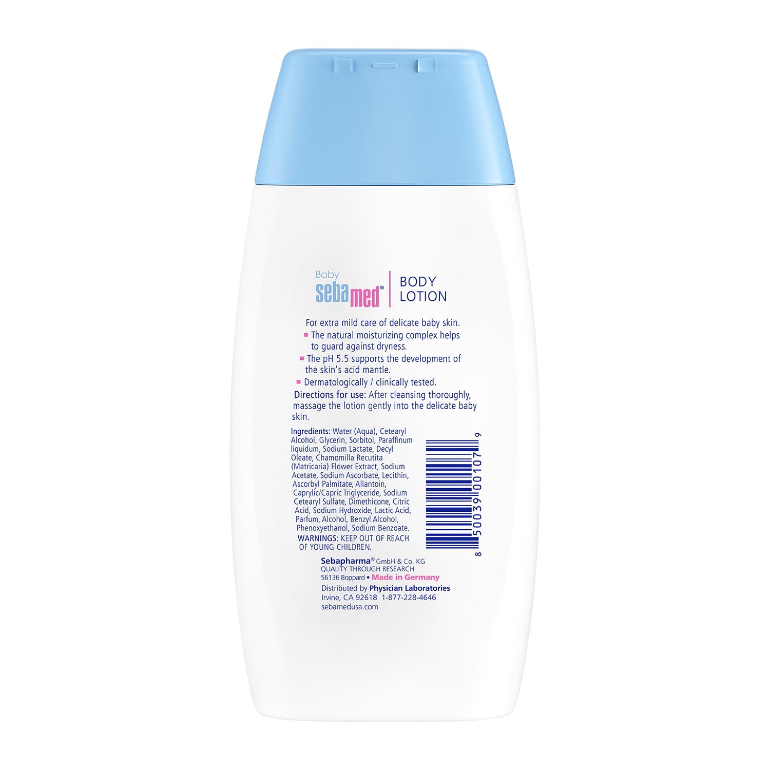 Sebamed Baby Lotion pH 5.5 - Ultra Mild Moisturizer for Sensitive Skin | Dermatologist Recommended | 6.8 fl oz (200ml) | Gentle Hydration for Newborns & Delicate Skin | Perfect for Daily Baby Care & Eczema Relief