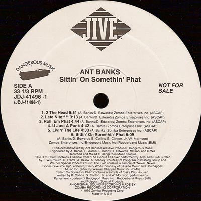 Ant Banks - Sittin' On Somethin' Phat (LP, Album, Promo, NM/M) - Rare Vinyl Record for Hip-Hop Collectors & DJs - Perfect for Music Enthusiasts & Vintage Record Collections