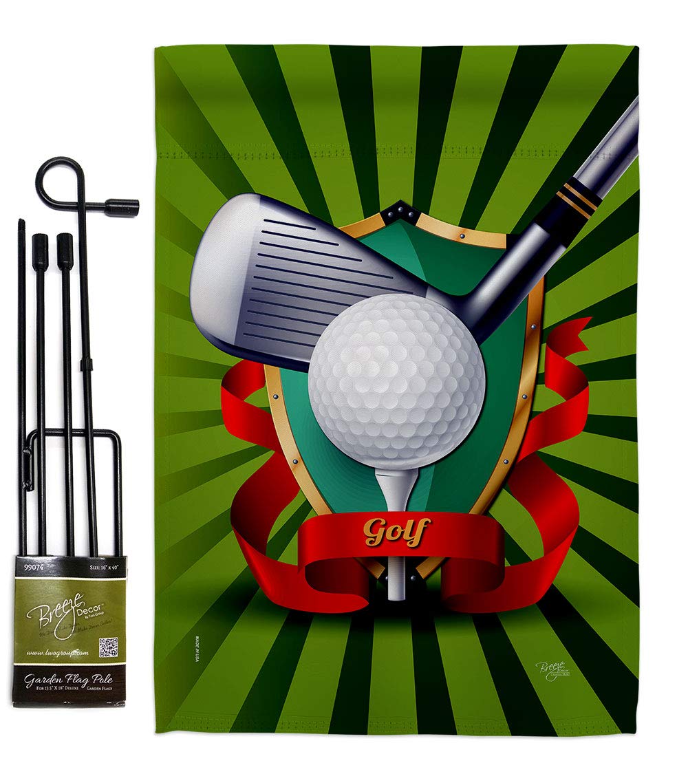 Golf Garden Flag Set with Stand - Double-Sided Yard Decor for Sports & Home