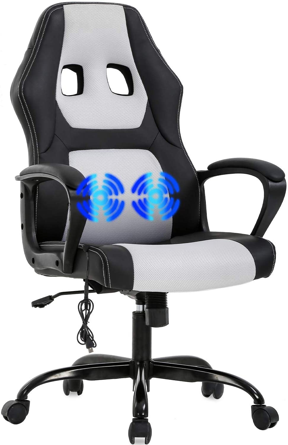 Premium Racing Style Gaming Chair - Ergonomic Office Chair with Adjustable Lumbar Support & Headrest - High Back PU Leather Computer Desk Chair for Home, Office & Gaming Setup - Perfect for Esports, Streaming & Long Work Sessions
