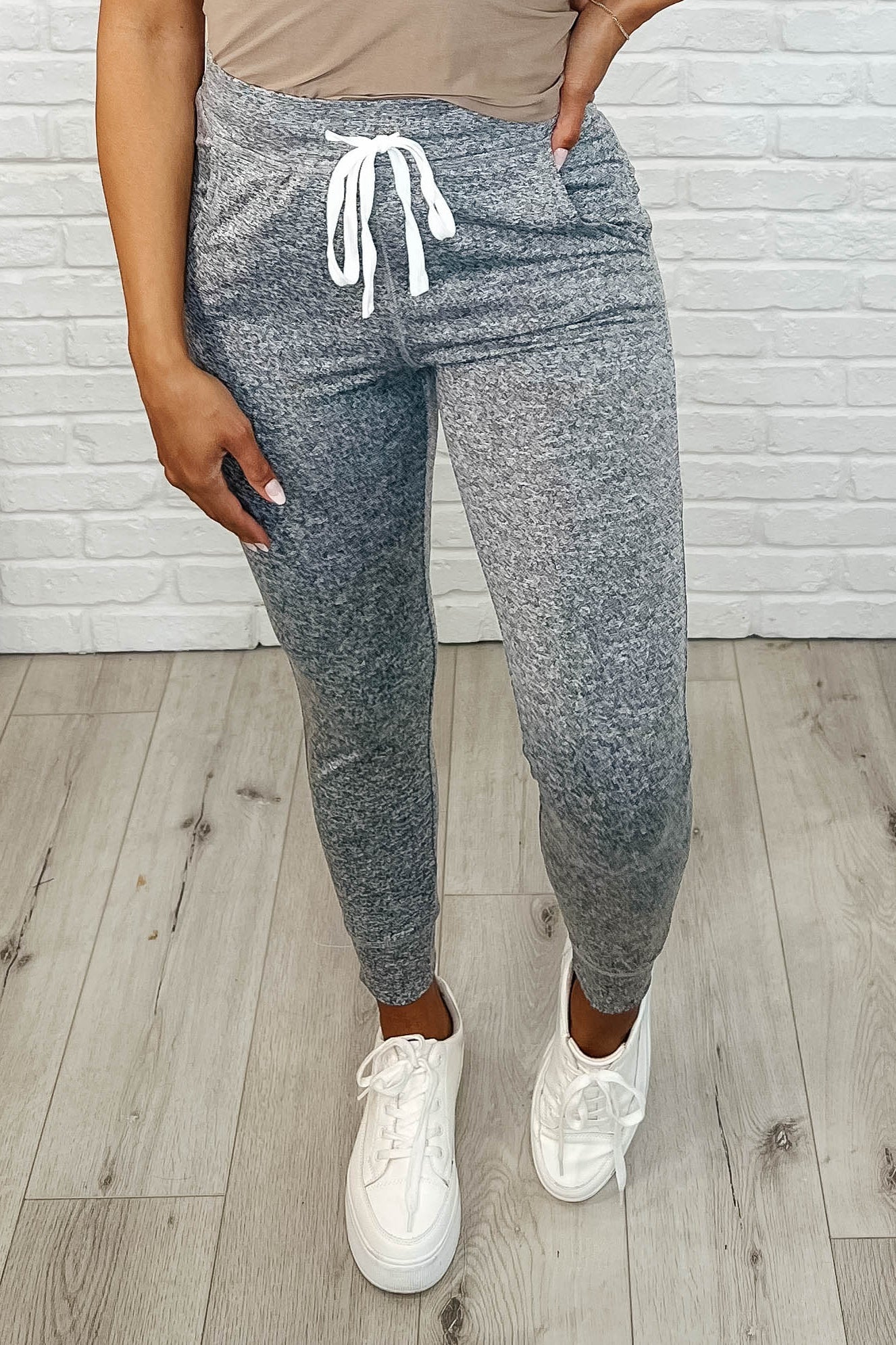 Women's High-Waisted Gray Joggers - Soft Comfortable Lounge Pants for Running, Yoga & Casual Wear