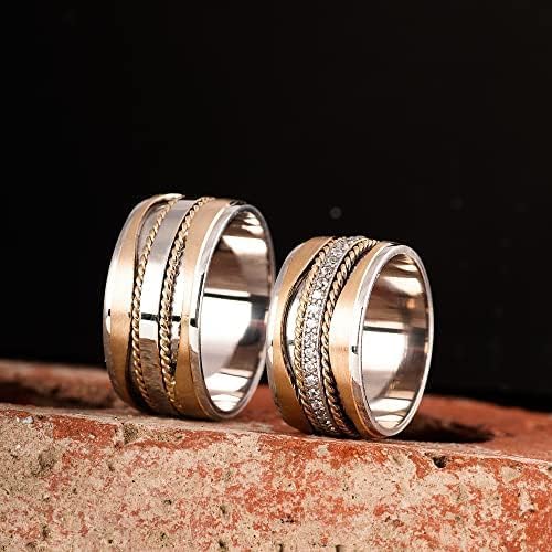 925 Sterling Silver Matching Wedding Rings for Couples - Personalized His & Hers Wedding Band Set - Elegant & Durable for Engagement, Anniversary & Vow Renewal Ceremonies