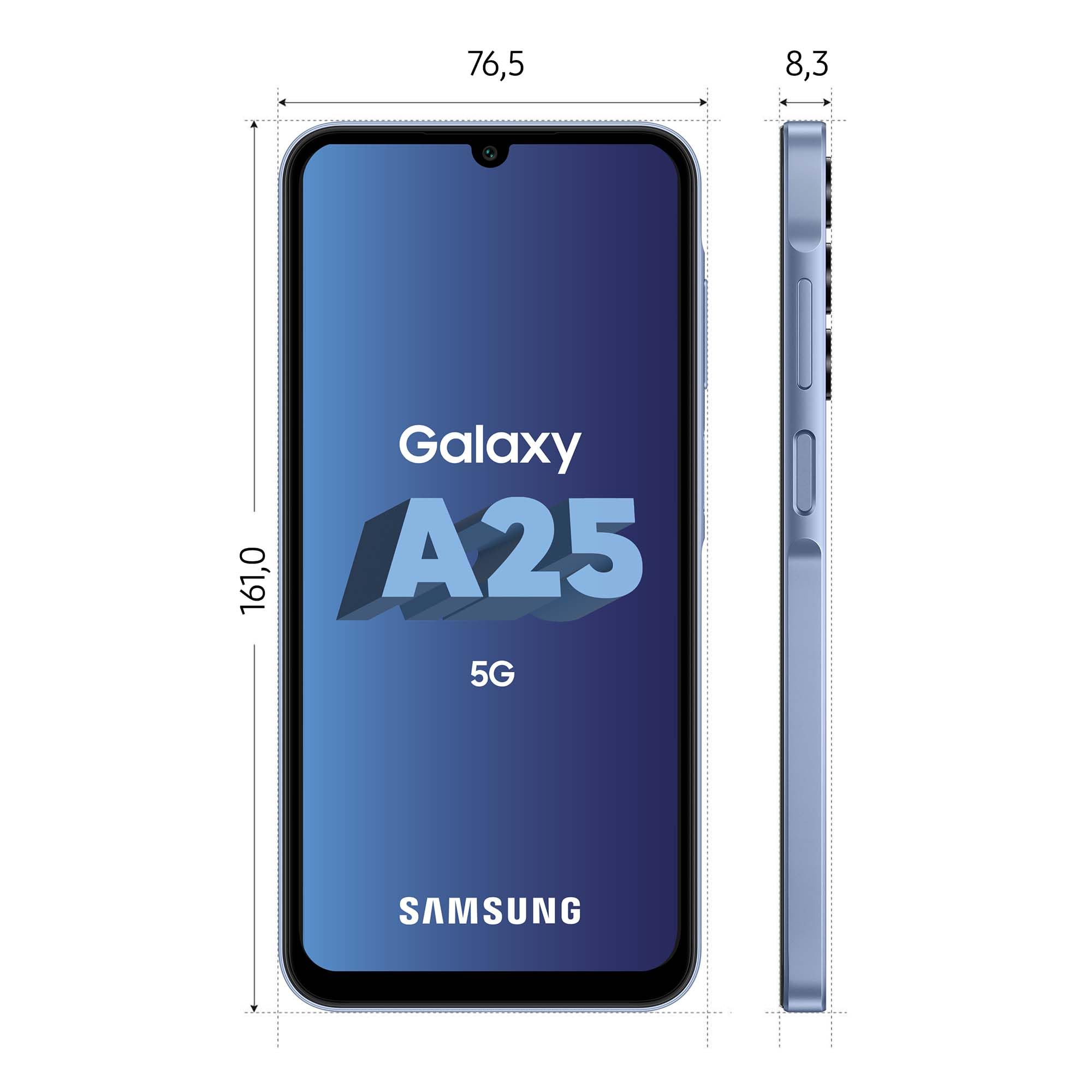 Samsung Galaxy A25 5G Unlocked Smartphone - 256GB Storage, 25W Fast Charger Included, Blue (French Version) | Amazon Exclusive | Perfect for Streaming, Gaming & Productivity on the Go