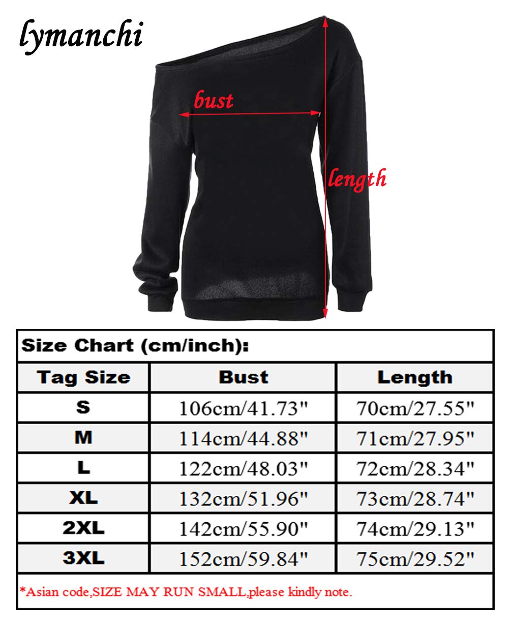 Lymanchi Women's Off Shoulder Sweatshirt - Long Sleeve Slouchy Pullover Top for Casual Wear | Sexy & Comfortable Loungewear for Date Night, Weekend Outfits & Relaxing at Home