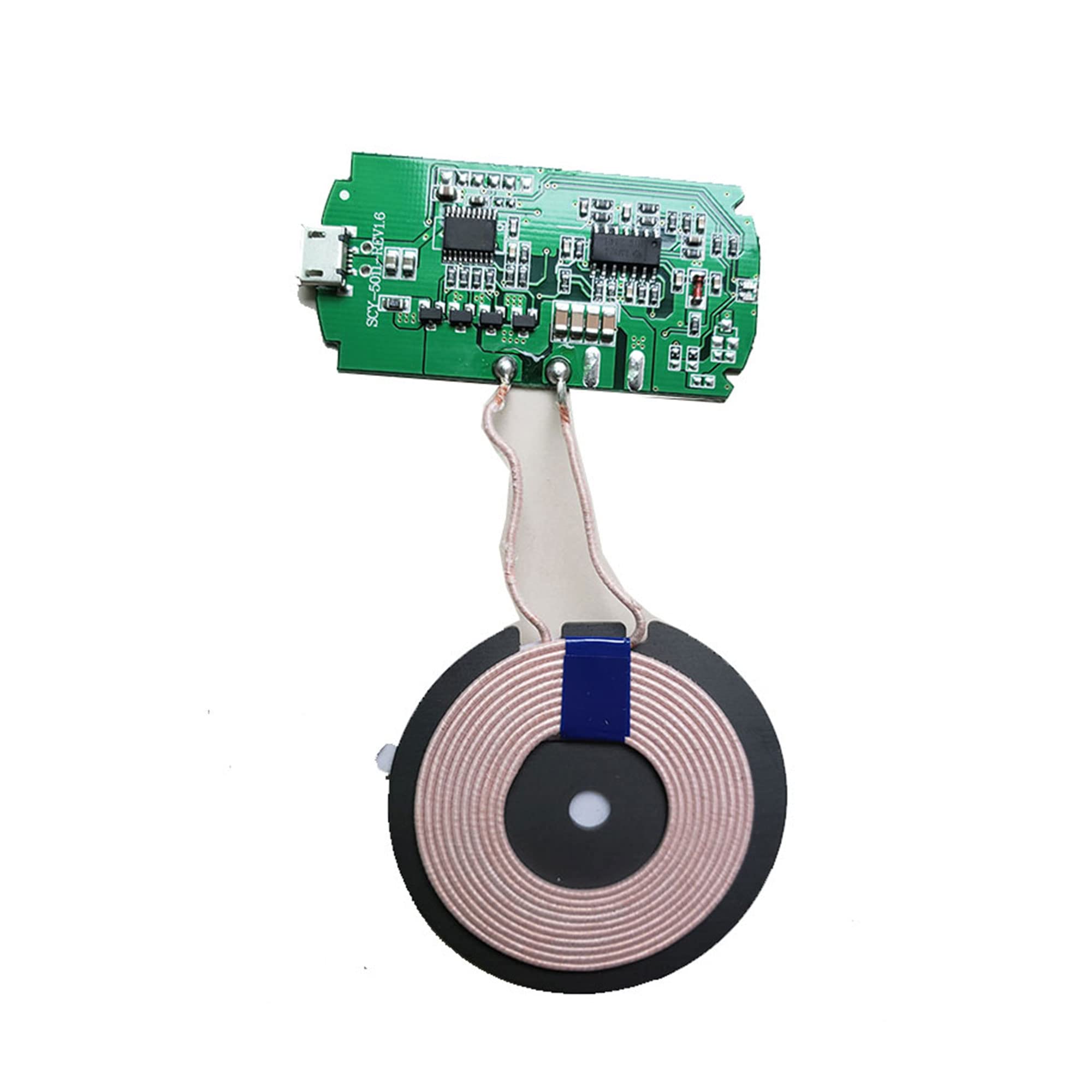 15W Wireless Charger PCB Assembly - Single Coil Circuit Board for Qi-Compatible Phones, Perfect for Home, Office & Car Charging