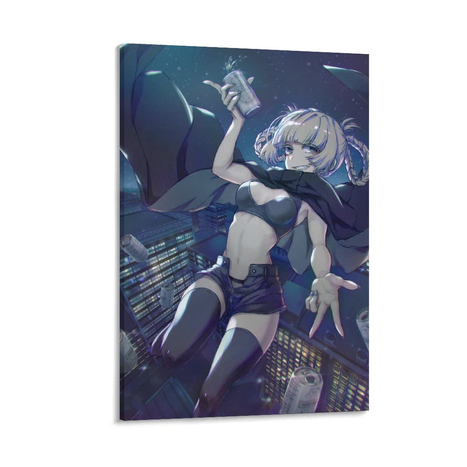 JUNZHE Call of The Night Anime Wall Art Poster - 24x36inch (60x90cm) Canvas Painting for Bedroom Decor, Living Room, Game Room & Office - Perfect Gift for Anime Fans & Home Decoration