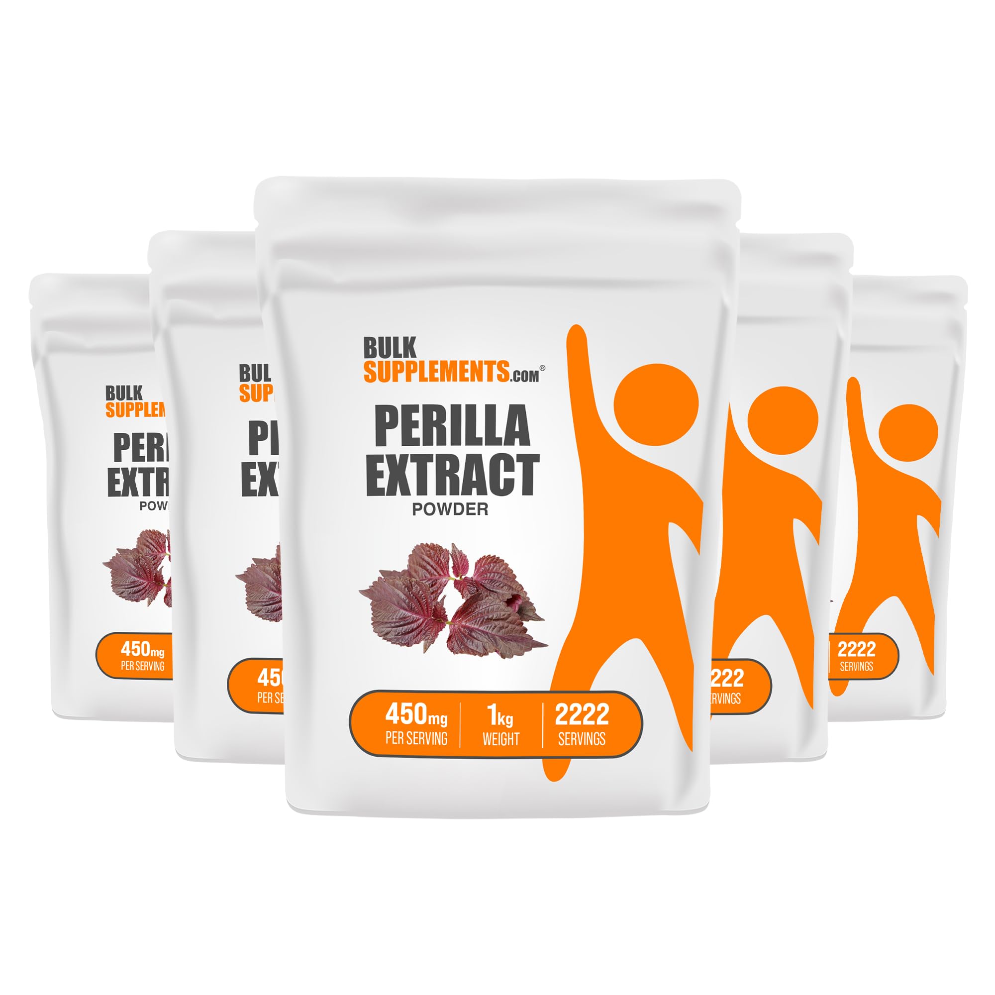BulkSupplements.com Perilla Extract Powder 450mg per Serving - Gluten Free Herbal Supplement from Perilla Leaf - 5kg (11 lbs) Pack of 5 - Supports Immune Health & Respiratory Wellness - Perfect for Smoothies, Teas, and Natural Remedies