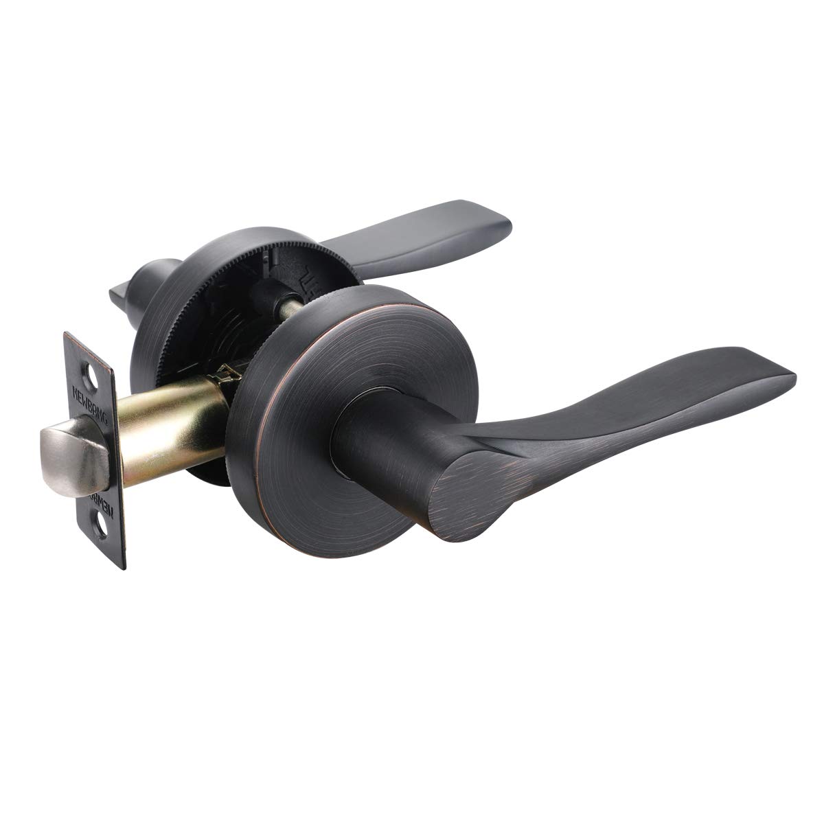 6 Pack Oil Rubbed Bronze Interior Passage Lever - Heavy Duty Keyless Hall & Closet Door Handles (6-Piece Set) - Perfect for Bedrooms, Bathrooms & Interior Doors