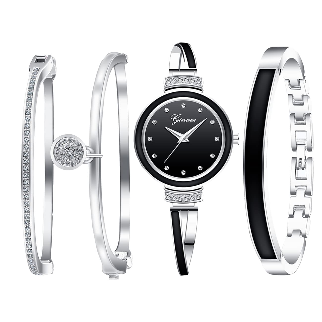 Elegant Ladies Watch with Bracelets Set - Perfect Mother's Day Gift for Women