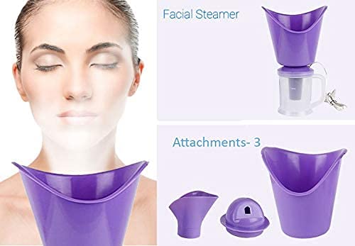 MARJI&ANUVRUTTI 3-in-1 Facial Steamer, Nose Inhaler & Cough Relief Vaporizer - Portable Steam Machine for Adults & Kids - Perfect for Cold Relief, Sinus Congestion & Skincare at Home