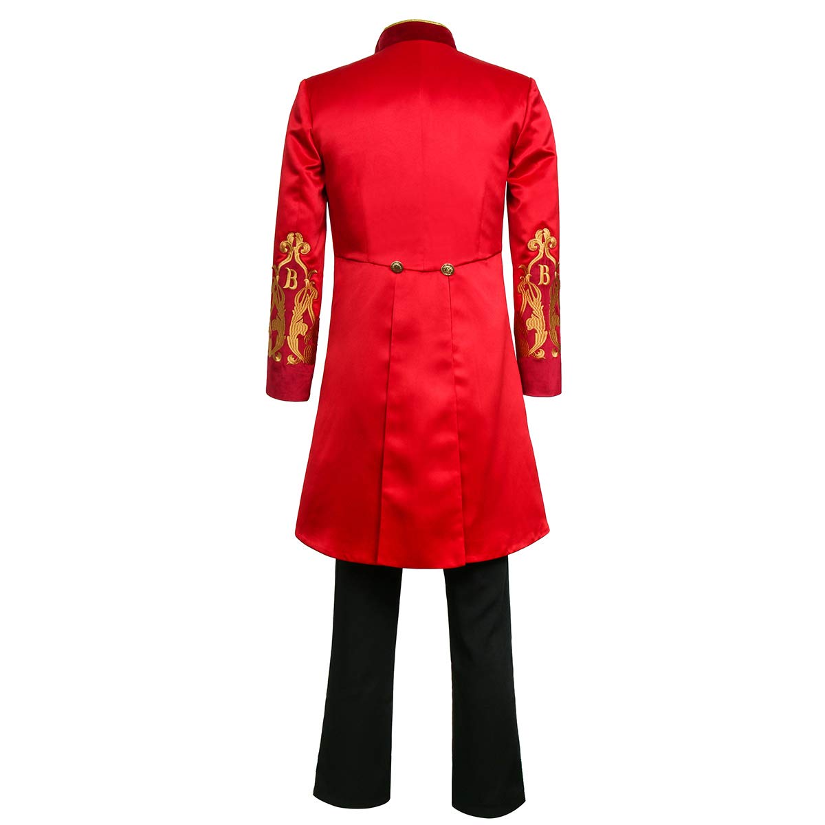 Vintage Red Ringmaster Costume for Men - PT Barnum Inspired Circus Showman Tailcoat Jacket Suit (Medium) - Perfect for Halloween, Cosplay & Themed Parties