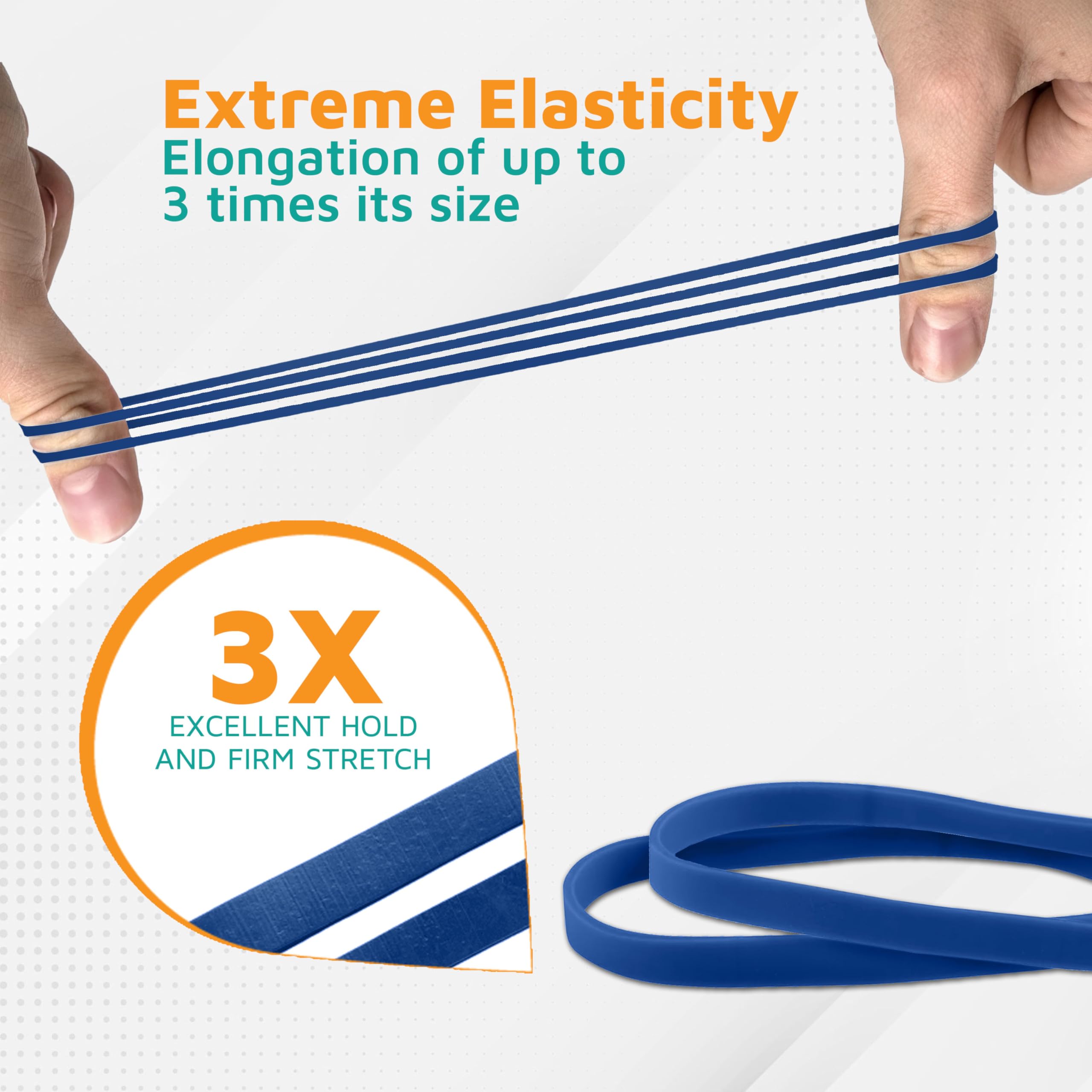 Premium #33 Blue Rubber Bands (3.5