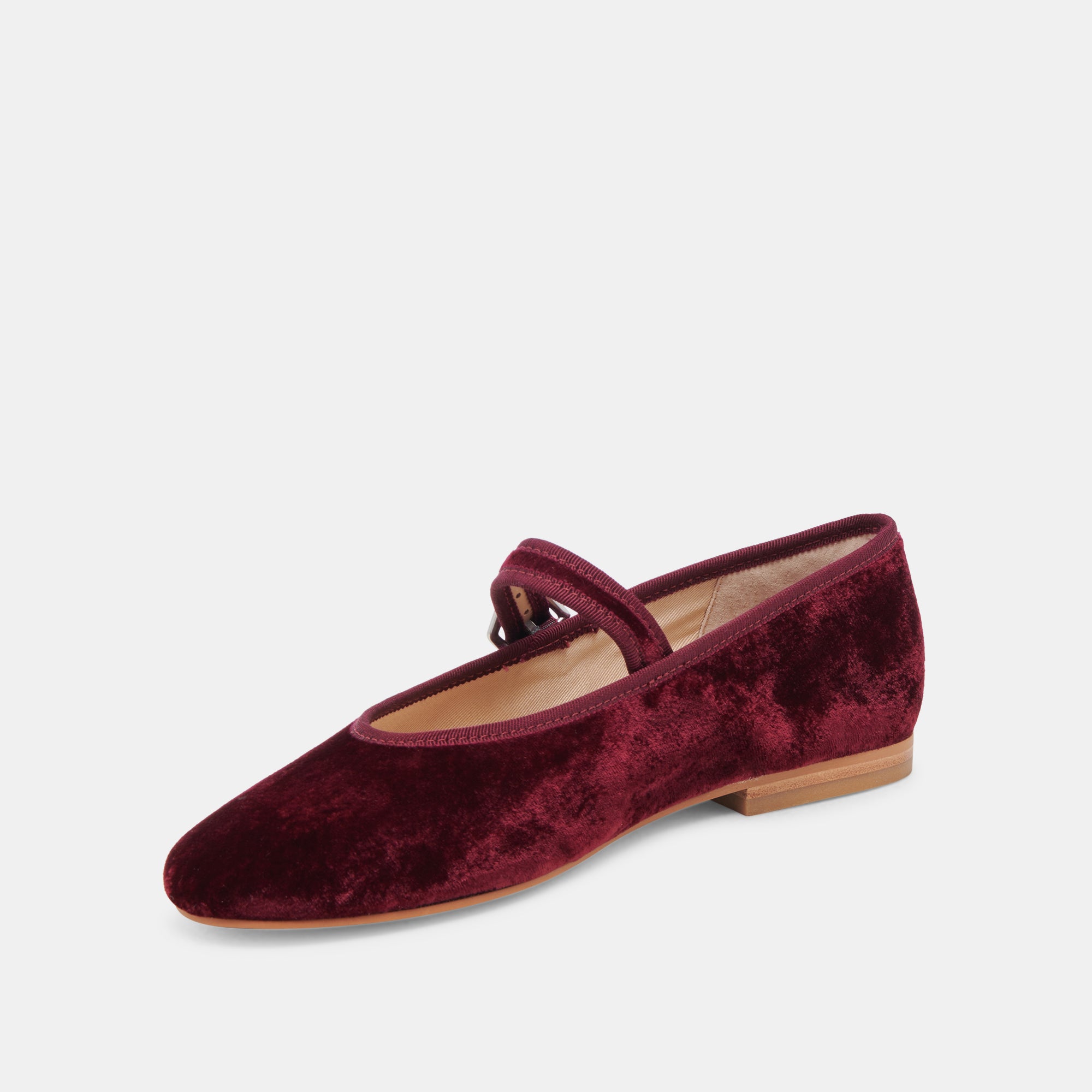 Roslyn Women's Ballet Flats in Wine Velvet - Comfortable & Stylish Shoes for Work, Casual Wear & Special Occasions