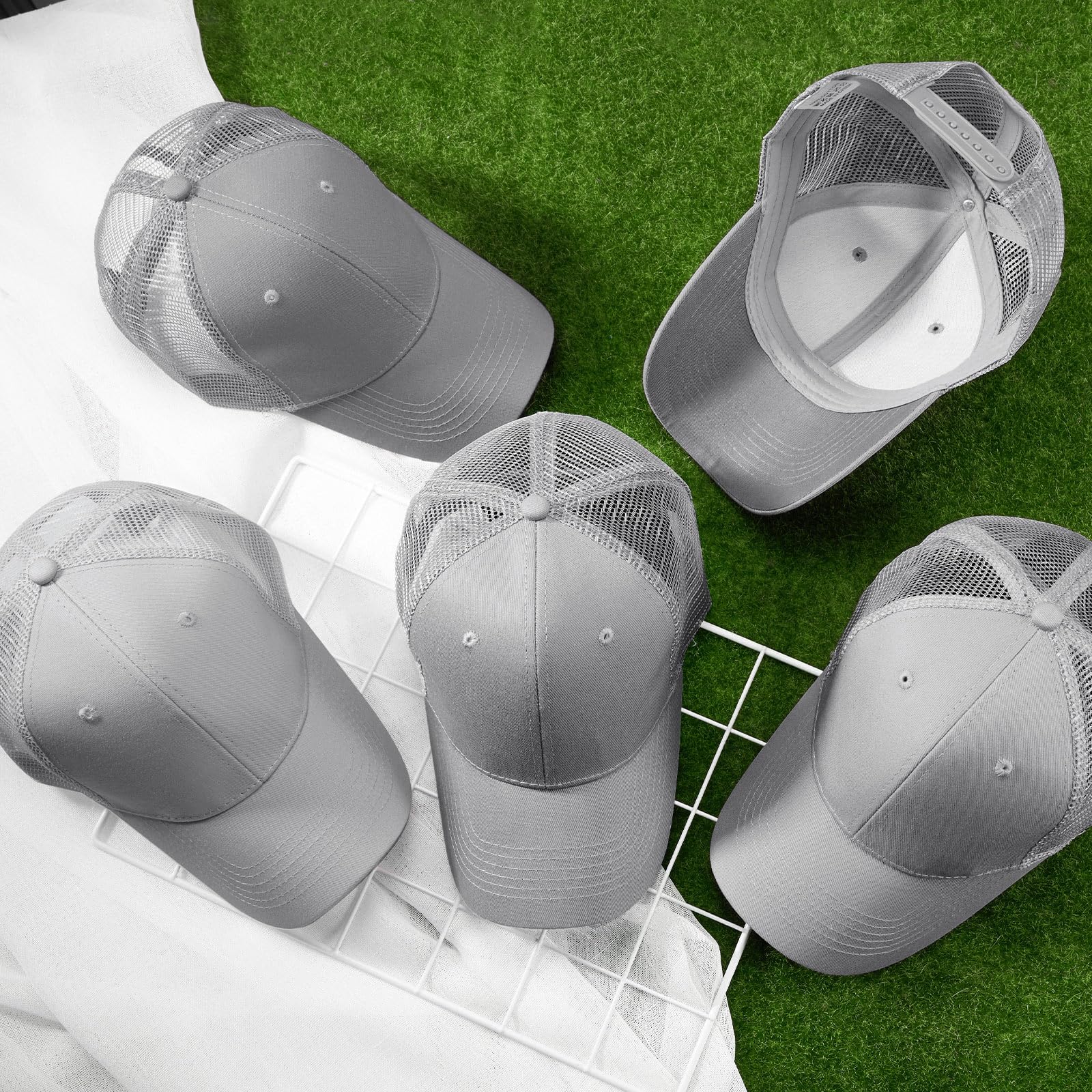 Retisee 32 Pack Bulk Blank Trucker Baseball Caps - Adjustable Back Strap Sublimation Hats for Men & Women - Perfect for Sports, Events, and Custom Printing Business
