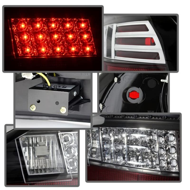 Spyder Auto 5007148 LED Tail Lights Black/Clear - High-Performance Rear Lights for Trucks & SUVs