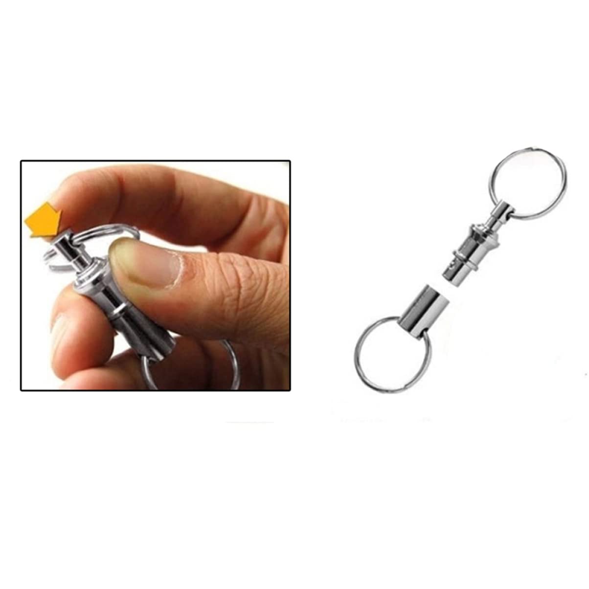 COHEALI Detachable Quick Release Key Ring - Dual Outdoor Key Holder for Hiking & Travel