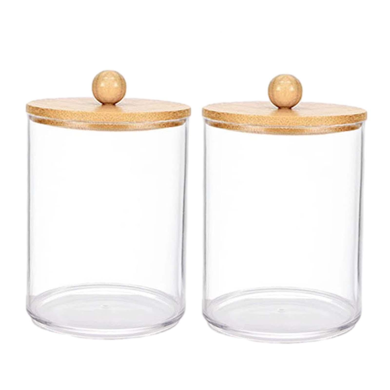CALANDIS® Makeup Cotton Swab Storage Box Set of 2 - Organize Cotton Balls & Swabs | Perfect for Bathroom, Vanity, and Travel Beauty Storage