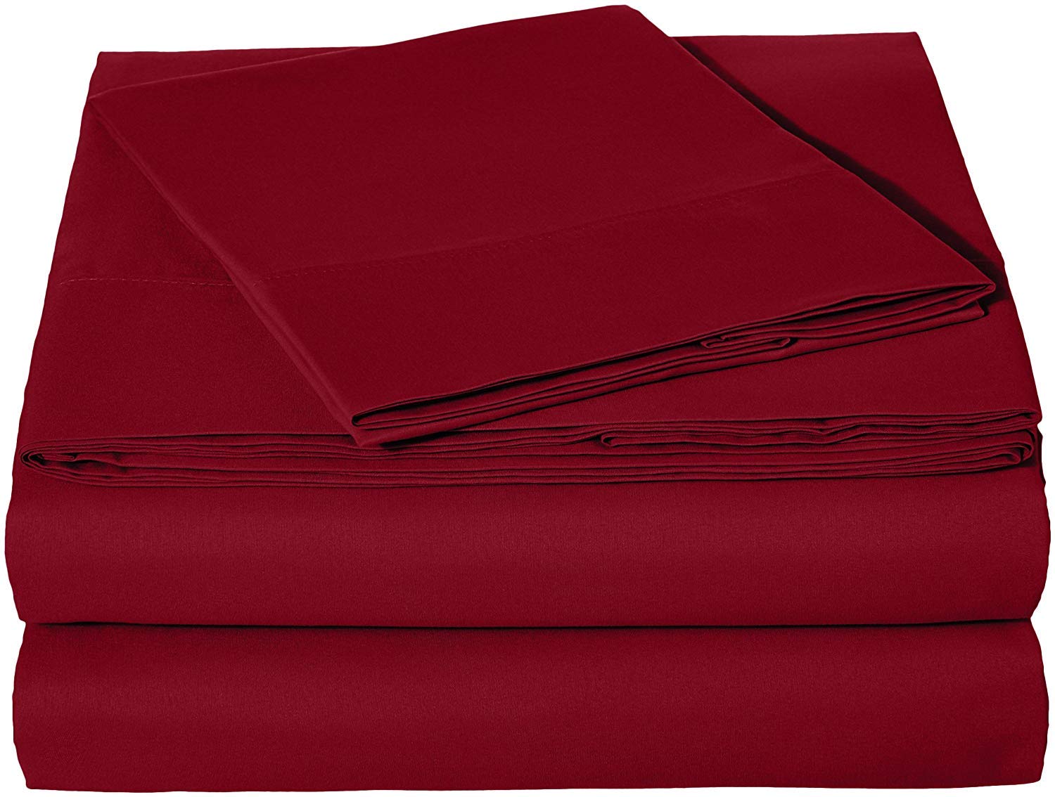 King Size Sheet Set - 100% Cotton Burgundy Solid Sheets - 400 Thread Count Long Staple Cotton - Premium Bedding for Ultimate Comfort | Perfect for Master Bedrooms, Guest Rooms & Luxury Hotels