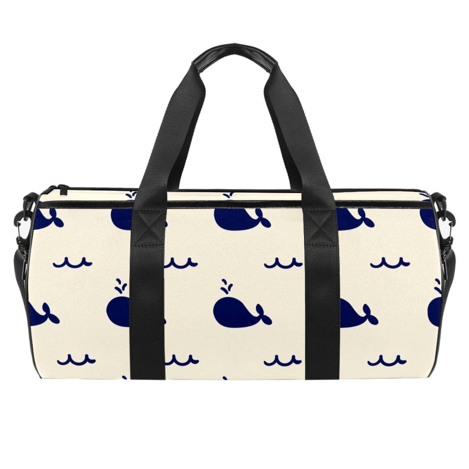 Whale Duffle Bag - Large Sports Gym Bag for Men & Women, Waterproof Weekender Travel Duffel with Shoulder Strap - Perfect for Workout, Gym, Travel & Weekend Getaways
