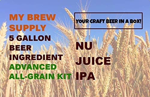 Nu Juice IPA Clone Advanced Home Brewing Kit - 5 Gallon All Grain Beer Recipe Kit with Ingredients | Perfect for Craft Beer Enthusiasts & Home Brewers | Great for Parties, Gifts & DIY Brewing Projects