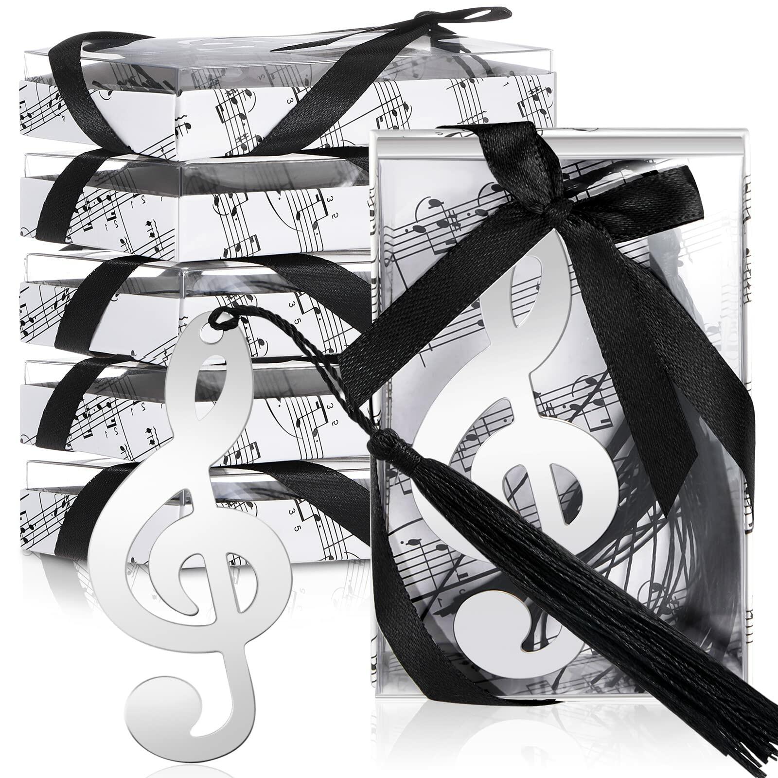 100 Pcs Elegant Silk Tassel Musical Notes Bookmarks - Perfect for Music Lovers, Party Favors, Gifts & Book Club Accessories | Great for Concerts, Music Classes, Reading & Special Occasions