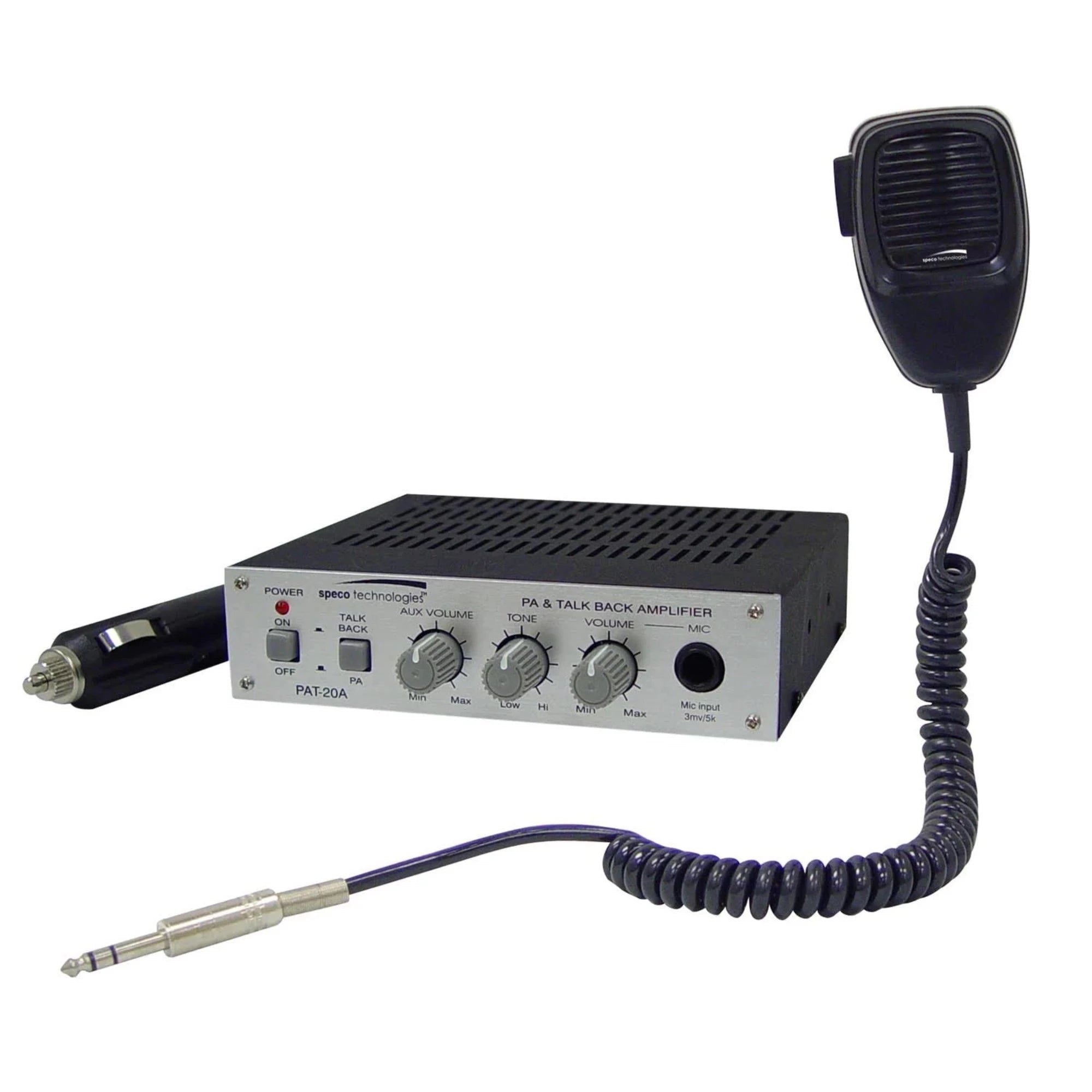 Speco PAT20TB 20 Watt Portable PA Amplifier - Compact & Powerful Sound System for Outdoor Events, Parties, and Public Speaking