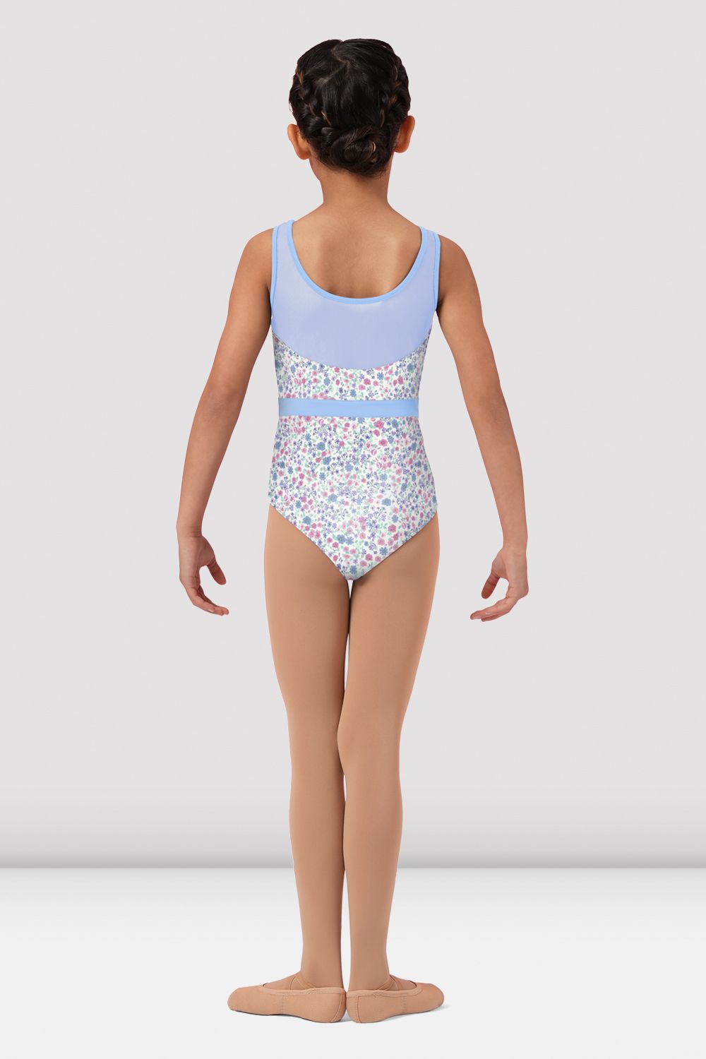 Girls Mirella Ditsy Floral Scoop Back Leotard - Ballet Dancewear for Toddlers & Kids - Perfect for Dance Classes, Recitals & Performances