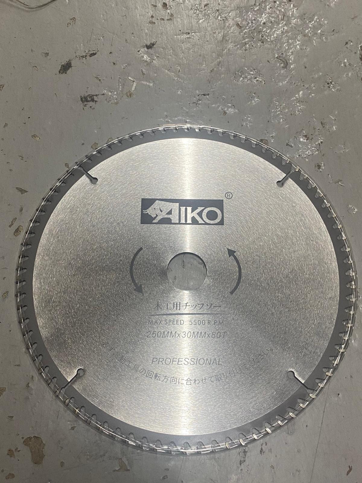 Aiko 10-Inch Professional Wood Saw Blade 255x25.4mm 80T Teeth | SBA W25580T Model | Perfect for Table Saws, Miter Saws & Woodworking Projects