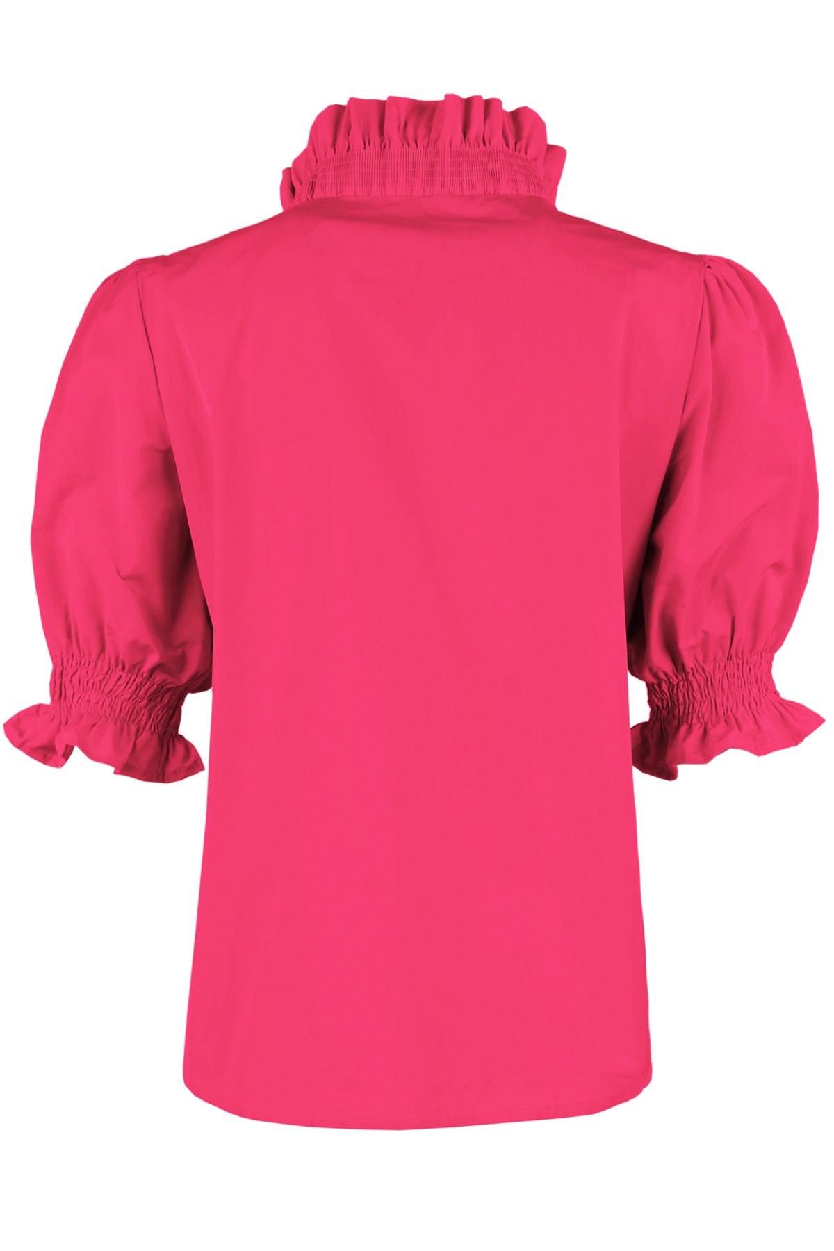 Women's Fuchsia Techy Taffeta Blouse - Elegant Cici Shirt for Work, Party & Special Occasions