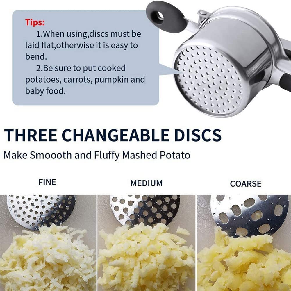 Yangyou Potato Blender & Spaghetti Maker with 3 Interchangeable Discs - Perfect for Homemade Mashed Potatoes, Pasta & Noodles | Ideal for Kitchen, Restaurant & Food Preparation
