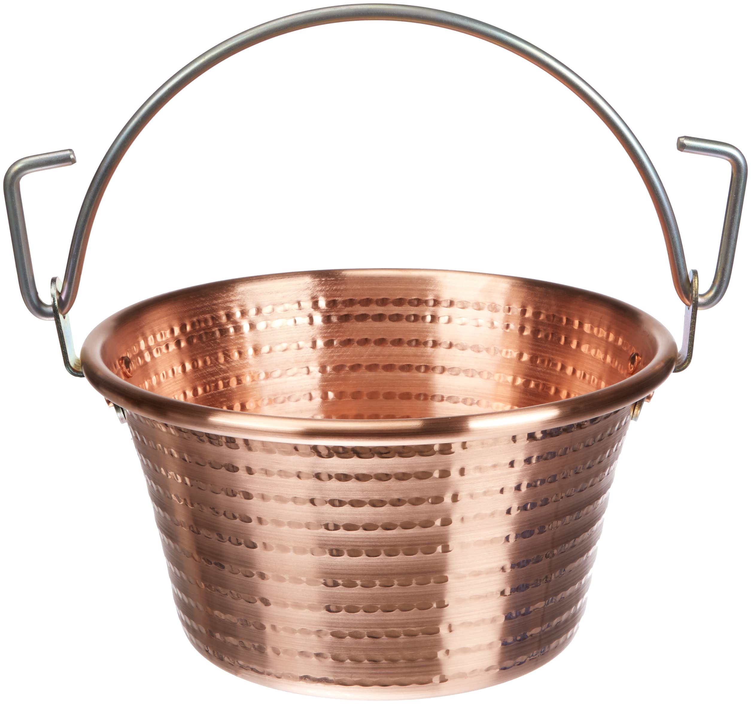 Pentole Agnelli Family Copper Polenta Pot with Bowed Handle - 28cm Diameter Italian Cookware for Traditional Cornmeal & Risotto Cooking