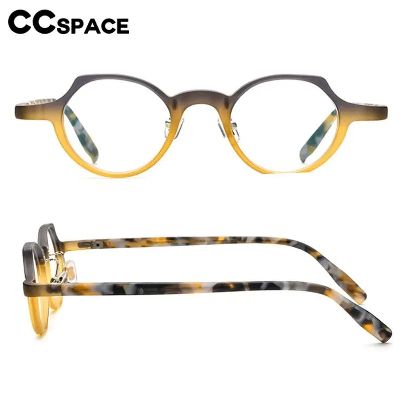 CCspace Unisex Full Rim Cat Eye Acetate Eyeglasses 56886 - Stylish Retro Frame for Men & Women - Perfect for Reading, Work, and Fashion Accessories