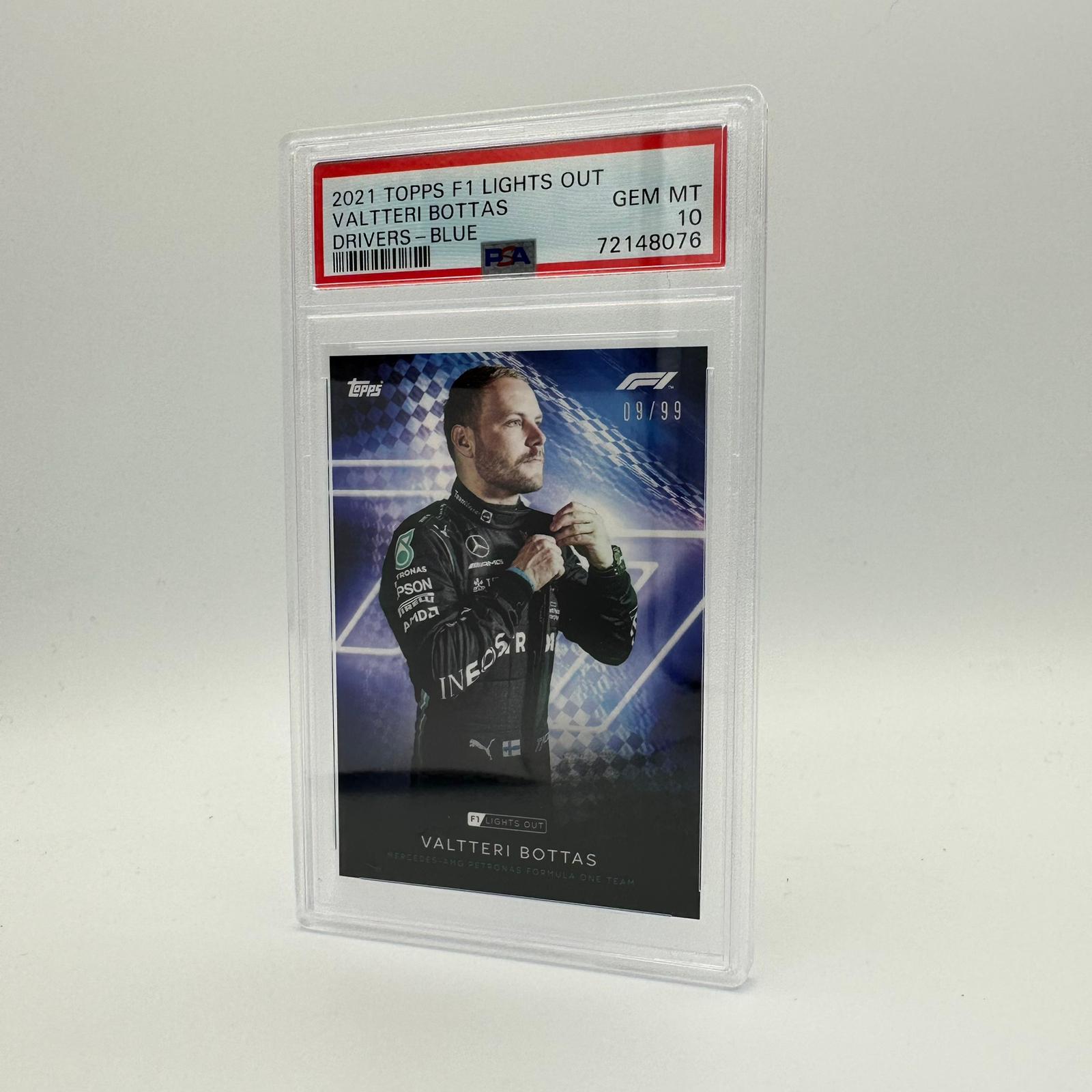 2009 Valtteri Bottas PSA 10 Graded Blue Parallel Racing Card - Perfect for F1 Memorabilia Collectors and Motorsport Fans Display