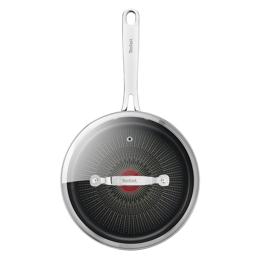 Tefal Unlimited Premium Non-Stick Induction Saute Pan 24cm with Lid - Professional Cookware for Home Chefs, Perfect for Searing, Frying & Sauteing Vegetables, Meat & Fish