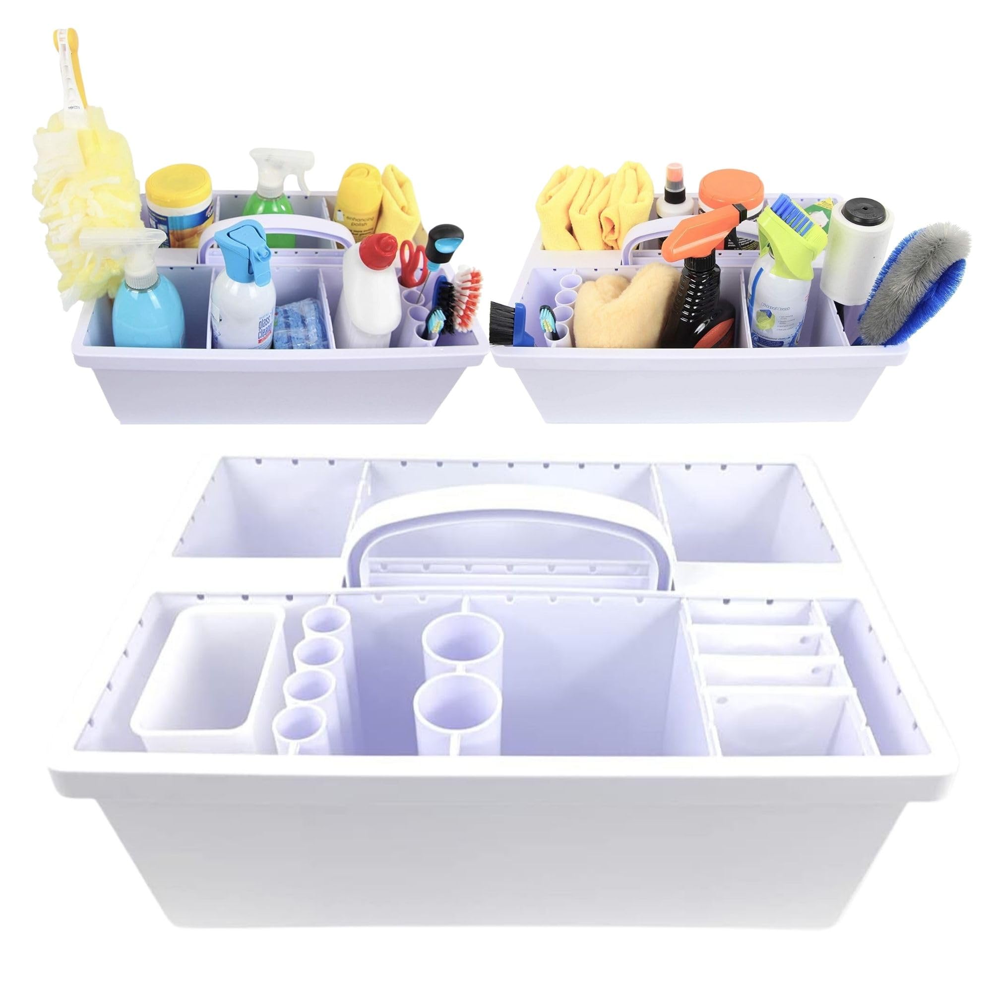 Customizable Storage Organizer Box with Adjustable Dividers - Perfect for School Supplies, Pet Accessories, Craft Organization & Cleaning Tools - Ideal for Home, Office & Dorm Use