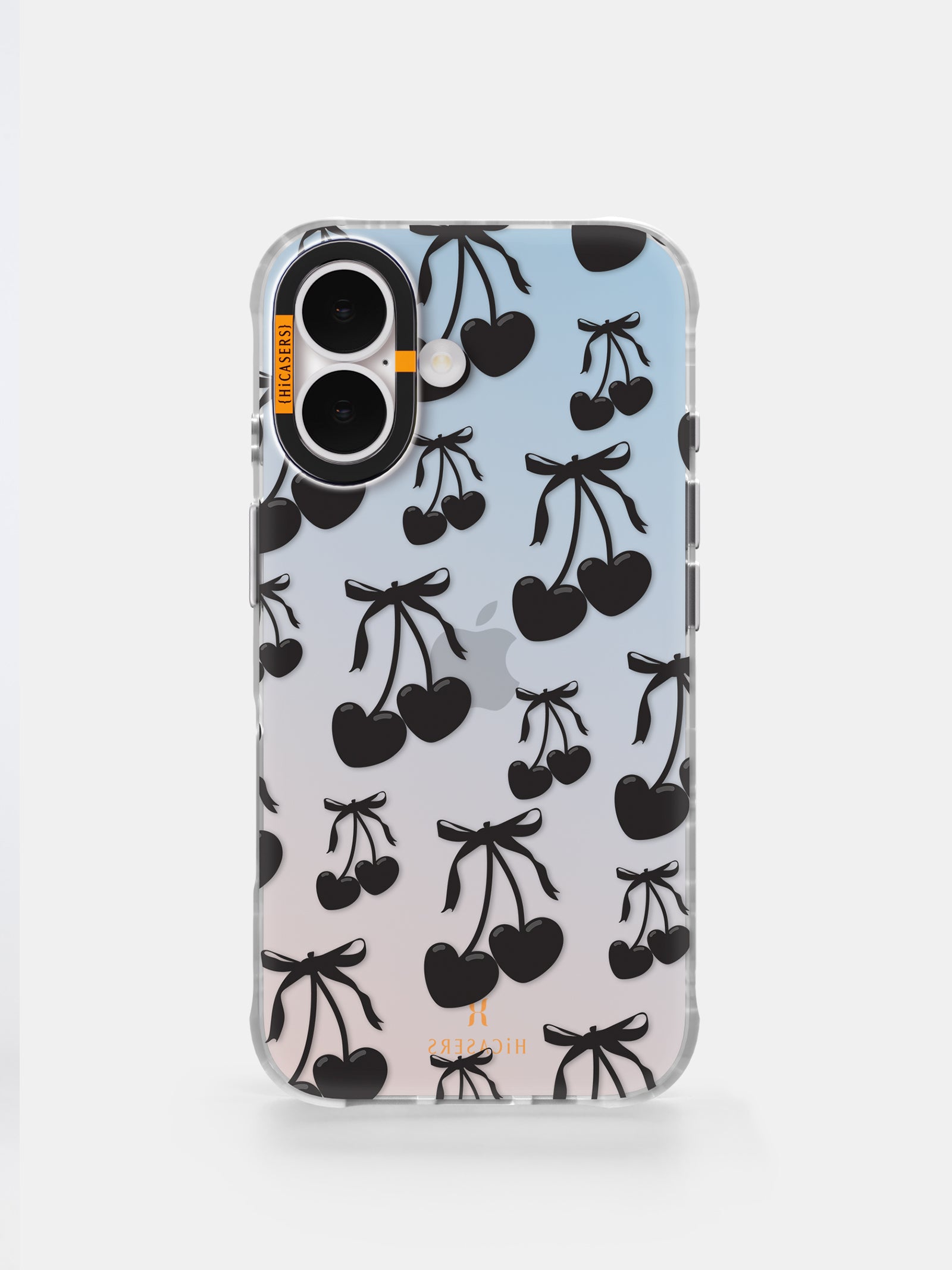 Cherry Hearts Iridescent Phone Case - Elegant Monochrome Design for iPhone & Samsung | Perfect for Daily Use, Parties & Gifts