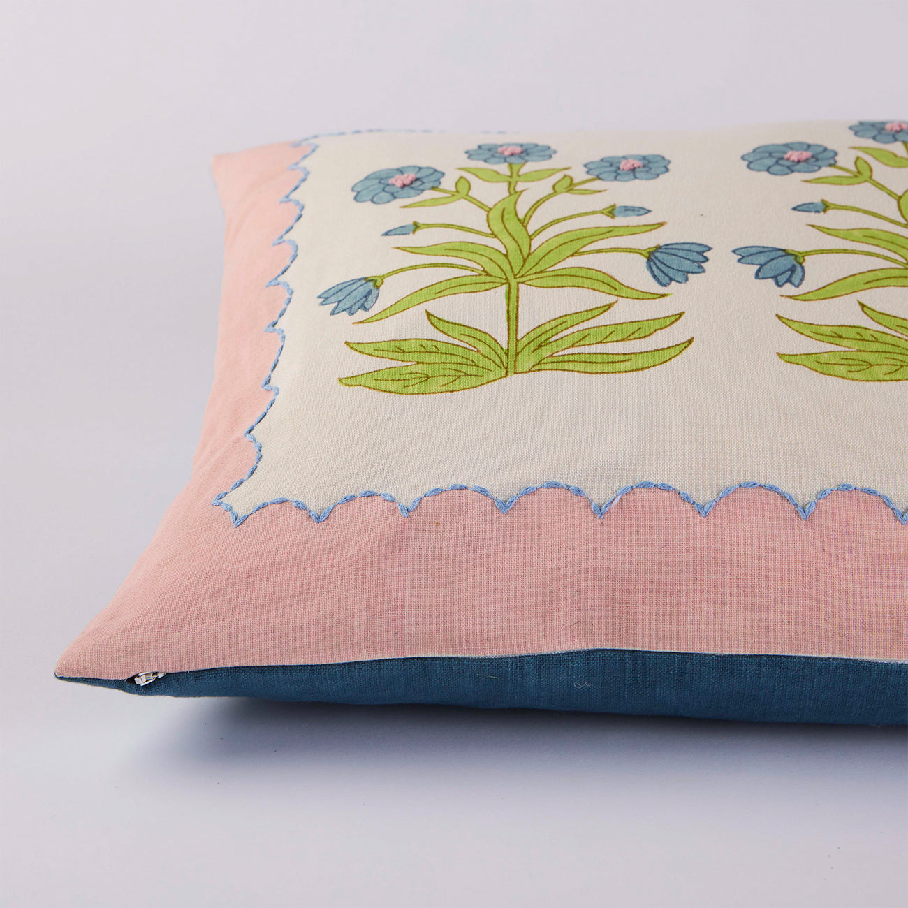 Embroidered Sadie Cushion Cover - Elegant Home Decor for Sofa, Bed & Living Room - Perfect for Boho, Farmhouse & Modern Interior Design