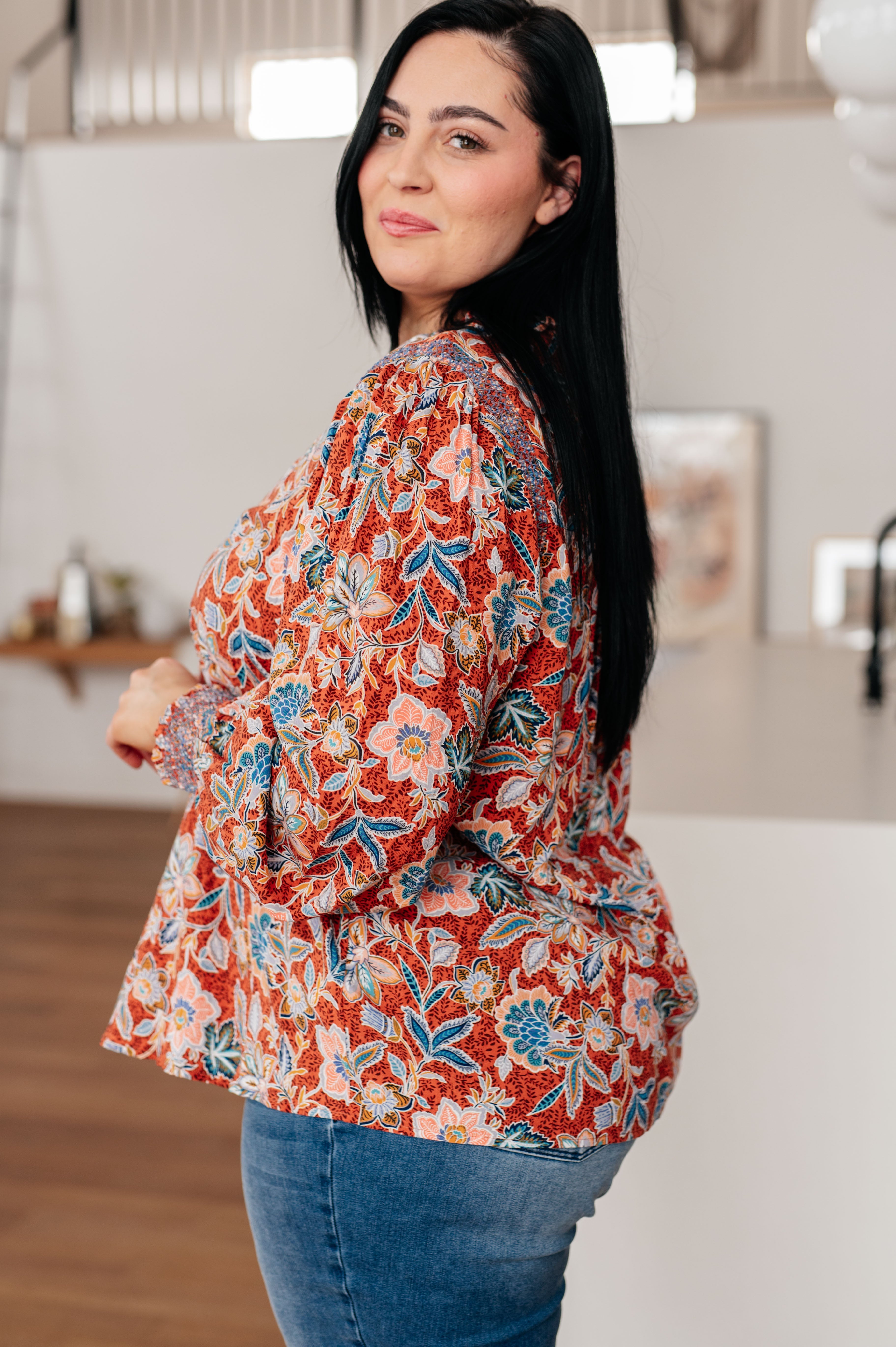 Floral Delight Blouse - Women's Floral Print Tops for Spring & Summer | Casual & Party Wear | Perfect for Dates, Office & Outdoor Events