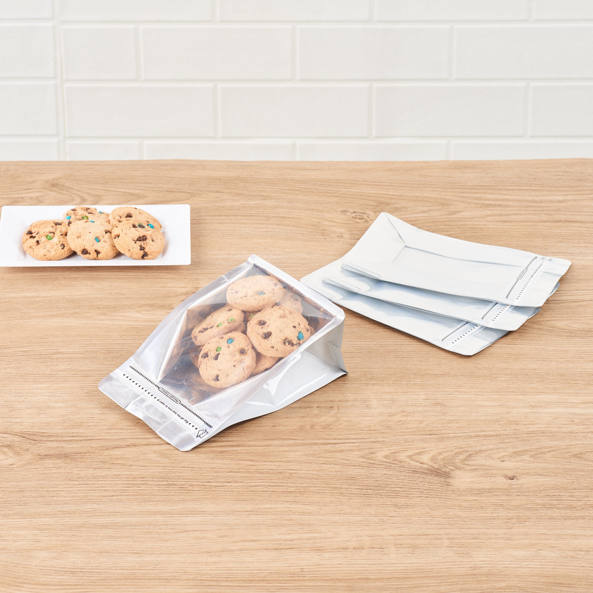 White Plastic Medium Snack Bags with Double Seal & Rip Lock - 8x5x3.25 Inches, Heat Sealable, 100 Count Box - Perfect for Food Storage, Meal Prep, and On-the-Go Snacks