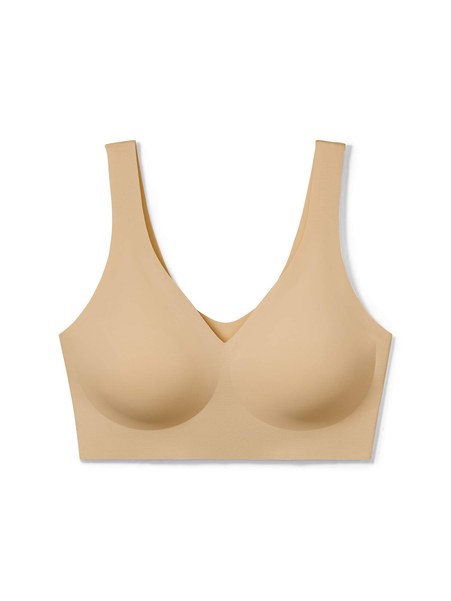 True & Co Women's True Body Boost V Neck Bra - Seamless Comfort Wireless Bra for Everyday Wear - Perfect for Workouts, Yoga & Lounge