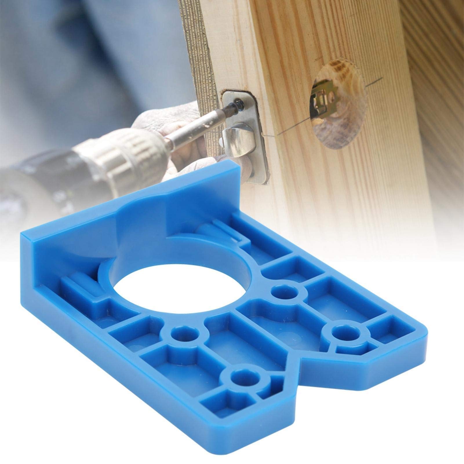 35mm Hinge Hole Drilling Jig Guide - Precision Woodworking Punching Tool for Furniture Cabinet Door Hinge Installation | Perfect for DIY Home Improvement & Cabinet Making Projects