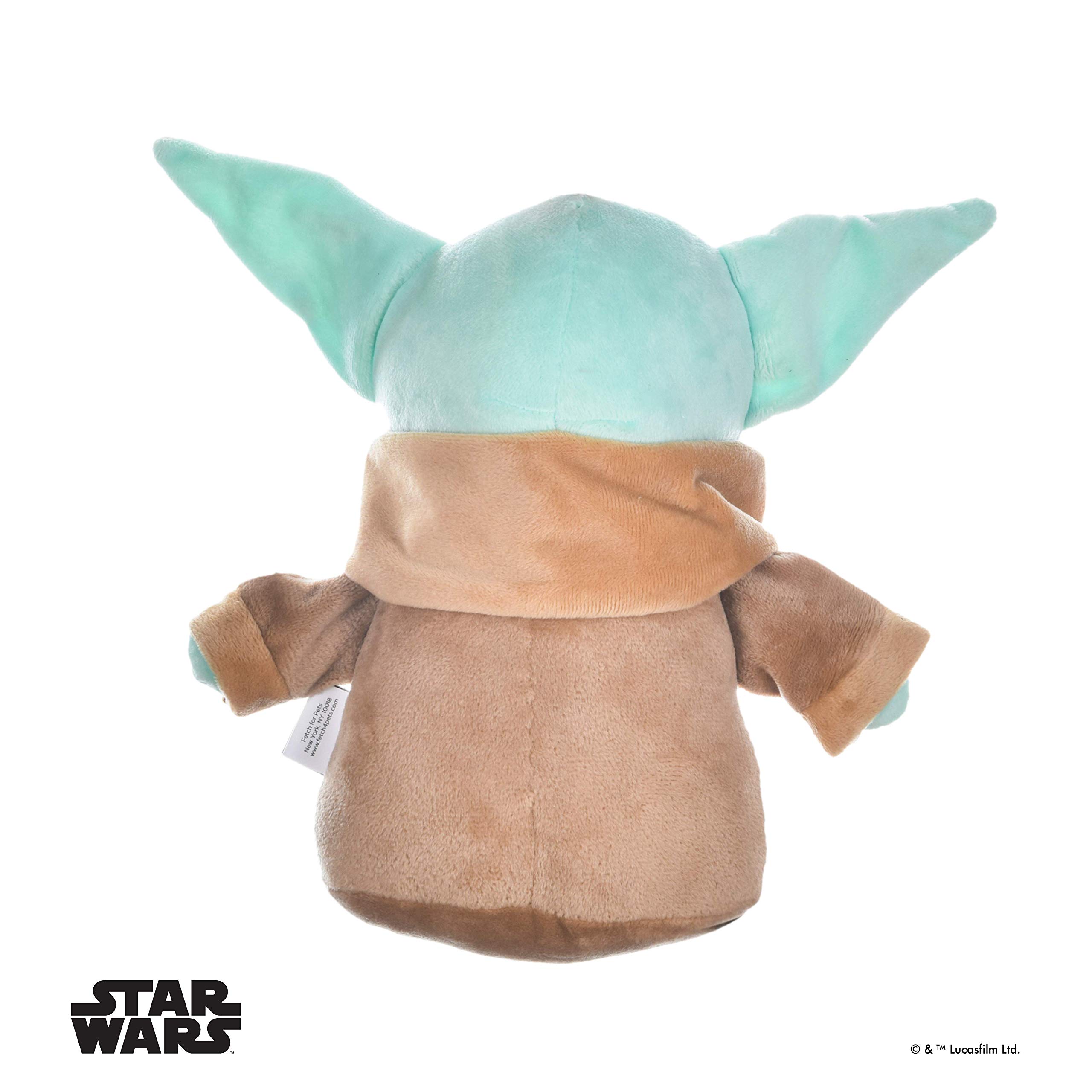 Star Wars The Mandalorian Plush Dog Toy - 6 Inch Soft Squeaky Pet Toy with Child Figure | Safe Chew Toy for Small & Medium Dogs | Perfect for Playtime, Training & Cuddling