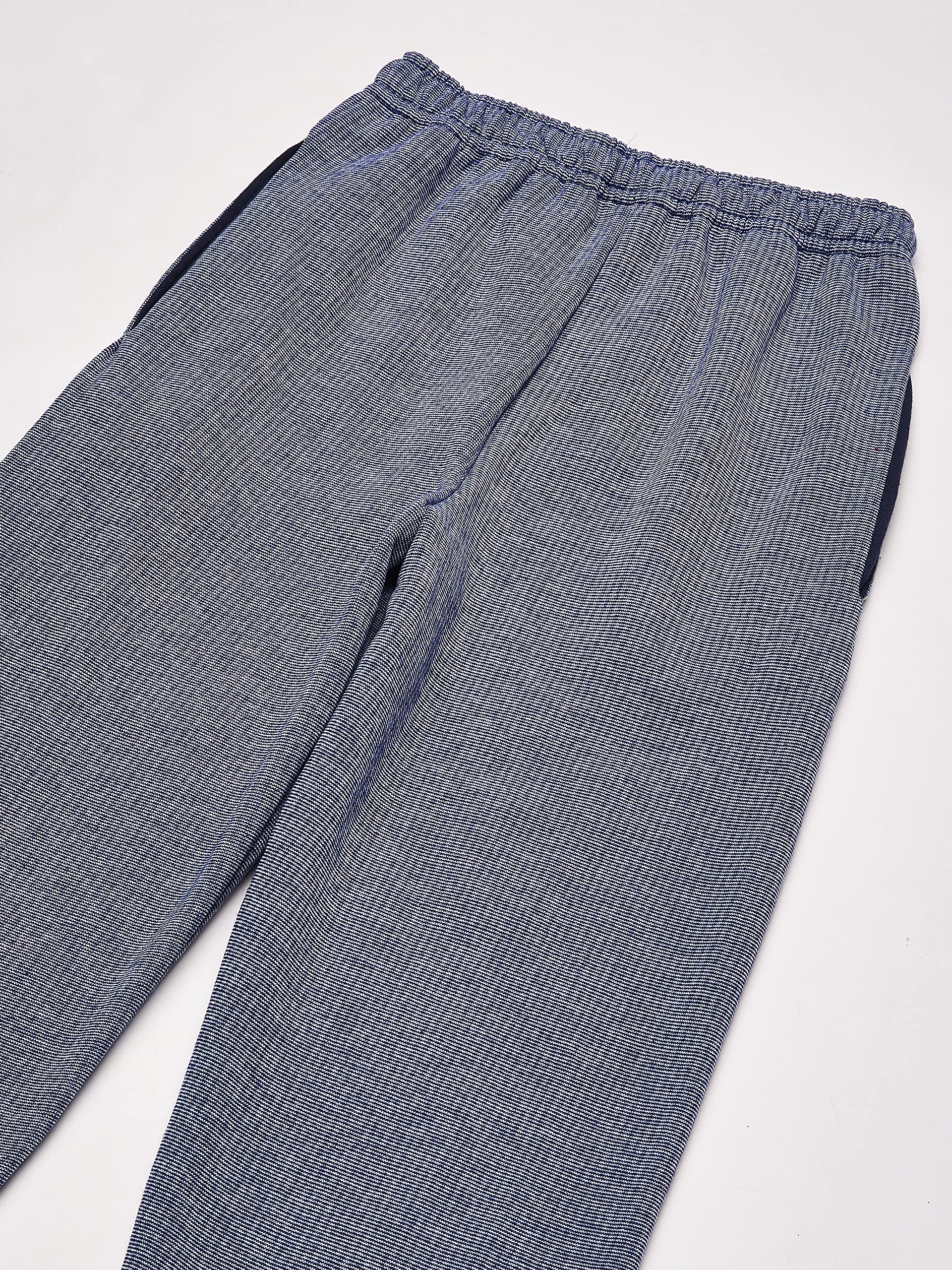 Fruit of the Loom Boys Fleece Sweatshirts & Hoodies Set with Joggers Sweatpants - Navy Stripe, Large US Size - Cozy Outfit for School, Playdates & Winter Activities