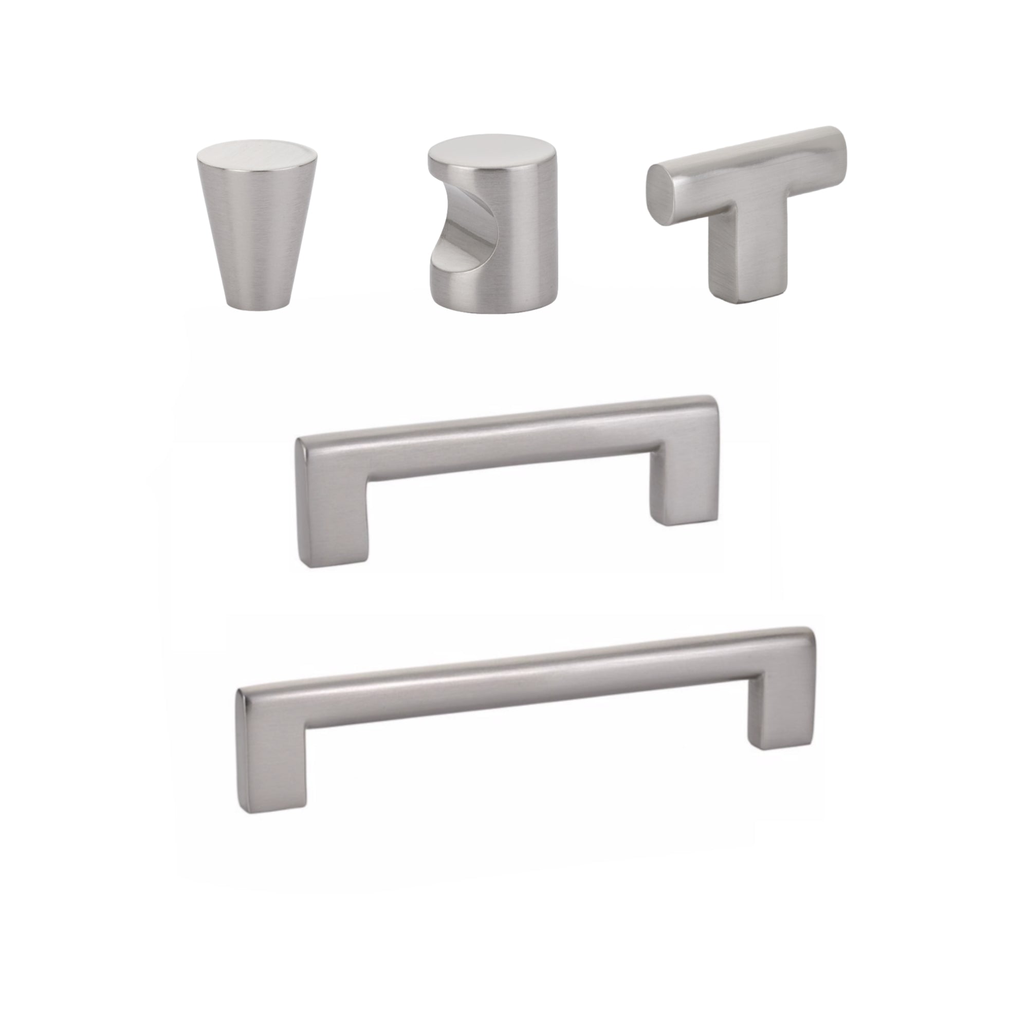 Premium Satin Nickel Cabinet Knobs & Drawer Pulls - Elegant Hardware for Kitchen & Bathroom Cabinets - Upgrade Your Home Decor