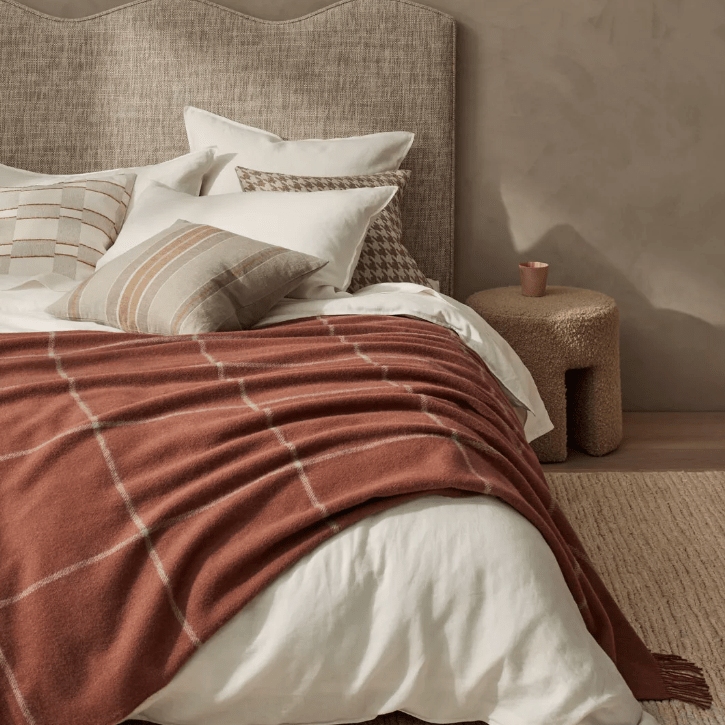 Ranfurly Earth Throw - Soft & Cozy Handmade Cotton Blanket for Home, Office, or Travel | Perfect for Couches, Beds, and Outdoor Picnics