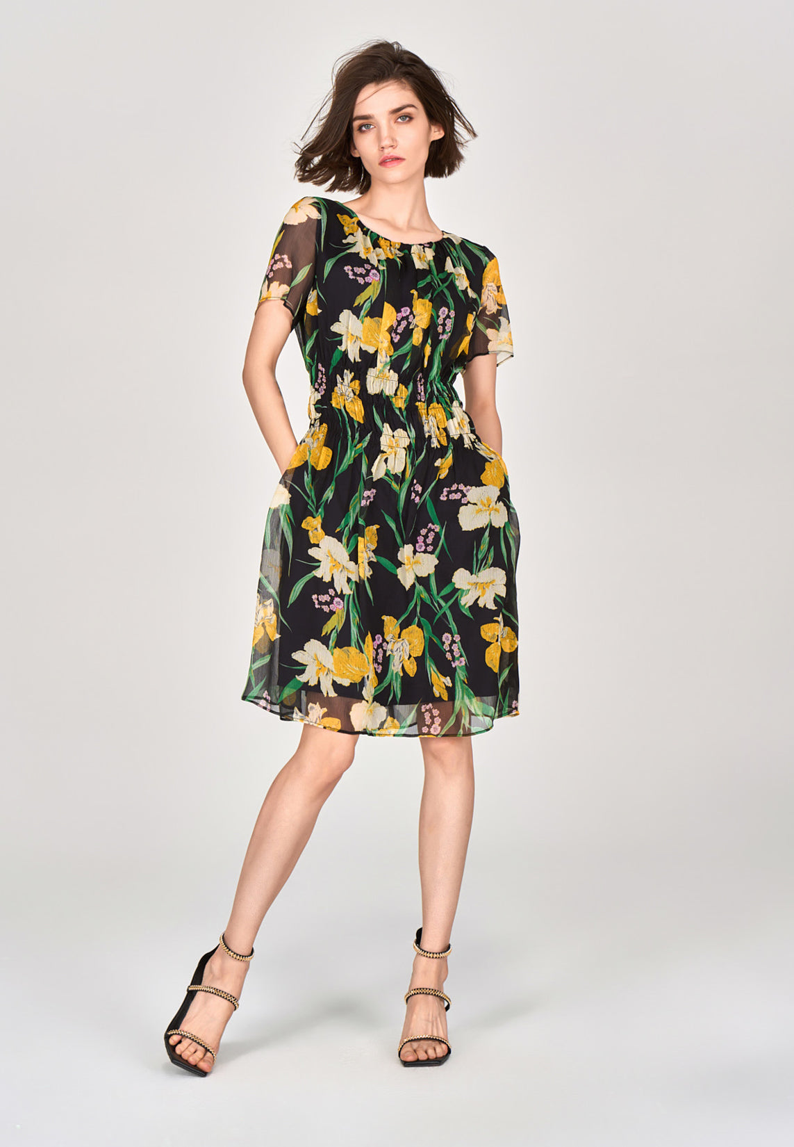 Elegant Summer Floral Chiffon Dress for Women - Lightweight & Breathable - Perfect for Beach Vacations, Garden Parties & Date Nights