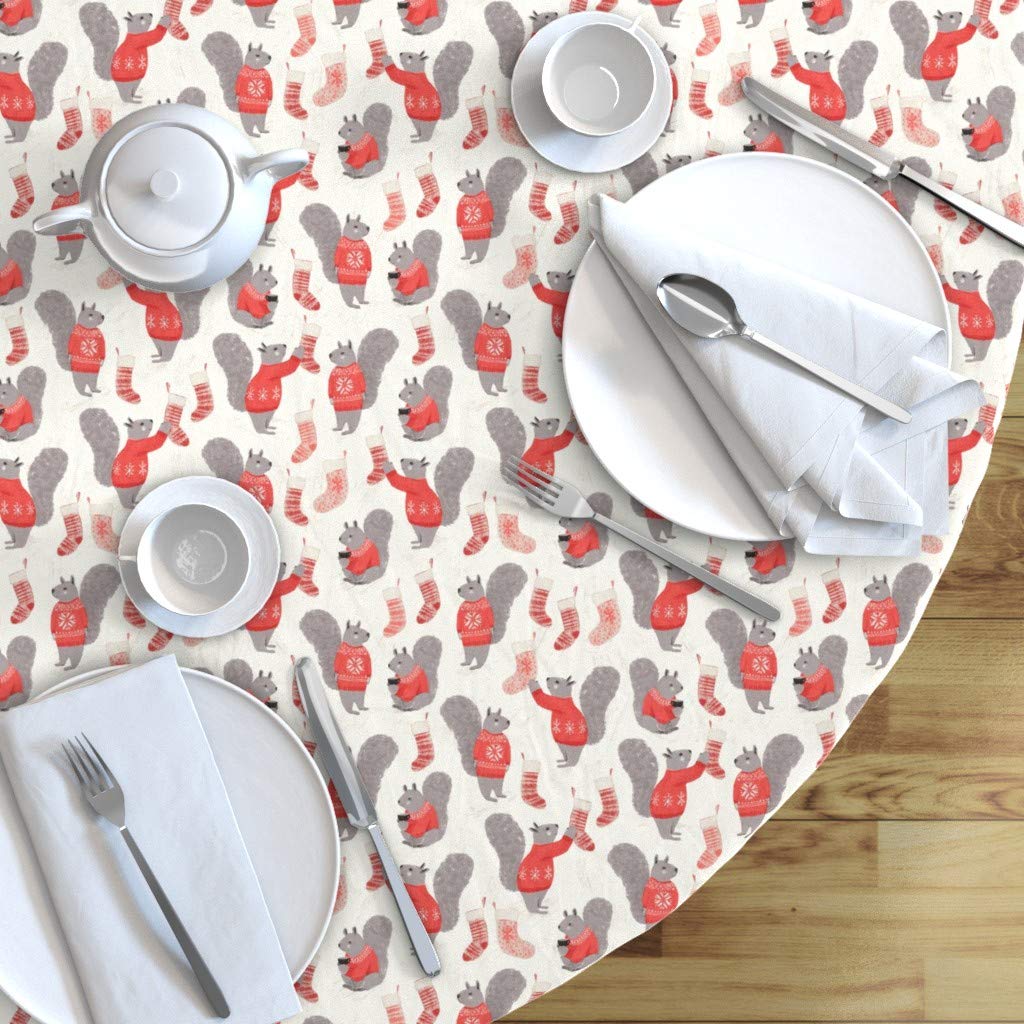 Custom Printed Cotton Sateen Tablecloth 70