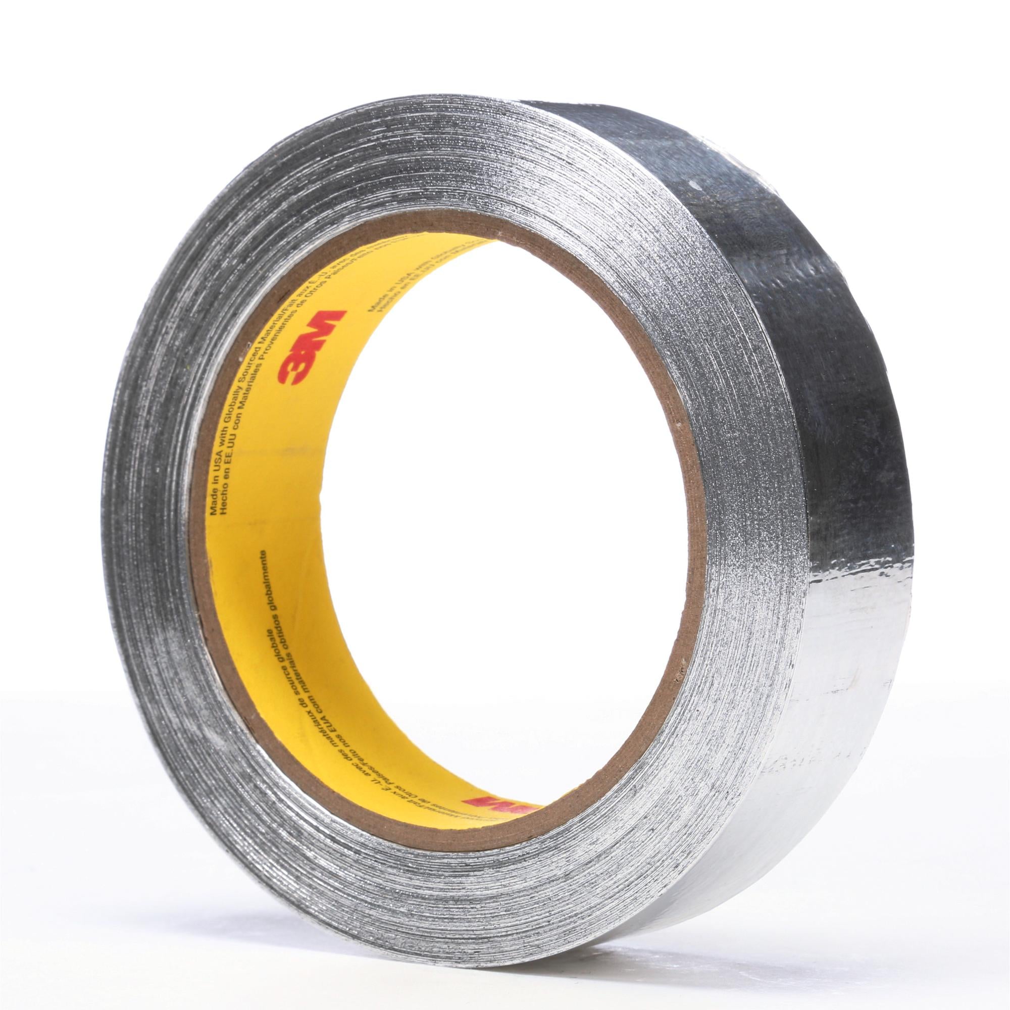 3M Aluminum Foil Tape 4380 - 1 Inch x 55 Yards, High-Temperature Silver Foil Tape for HVAC, Ductwork, Insulation & Repairs - 3.25 Mil Thick, Heavy Duty Adhesive for Home & Industrial Use