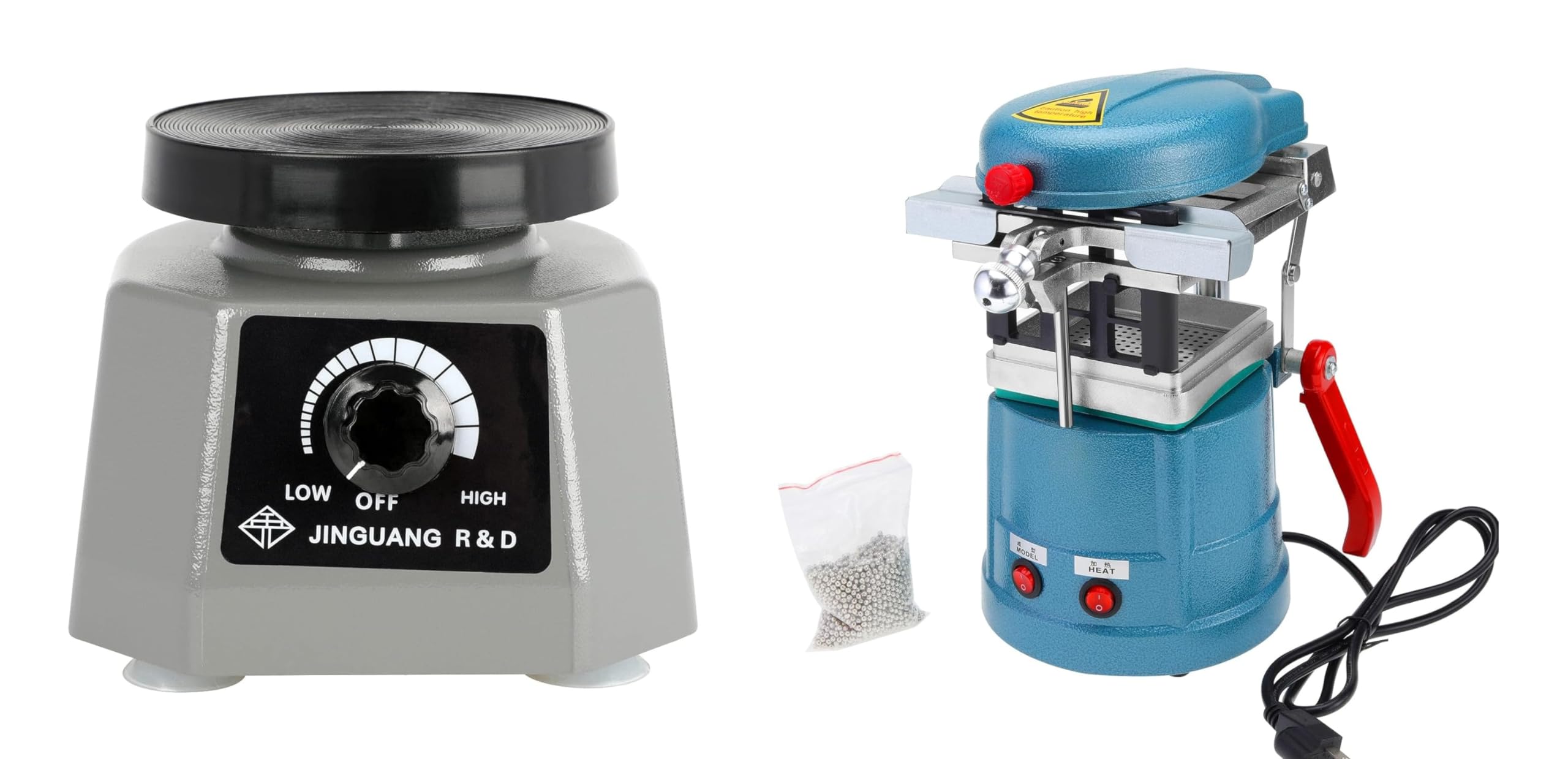 Dental Lab Vacuum Forming Machine JT-18 with Round Vibrator JT-14 for Dental Crowns, Bridges & Aligners | Professional Dental Equipment for Dentists & Labs